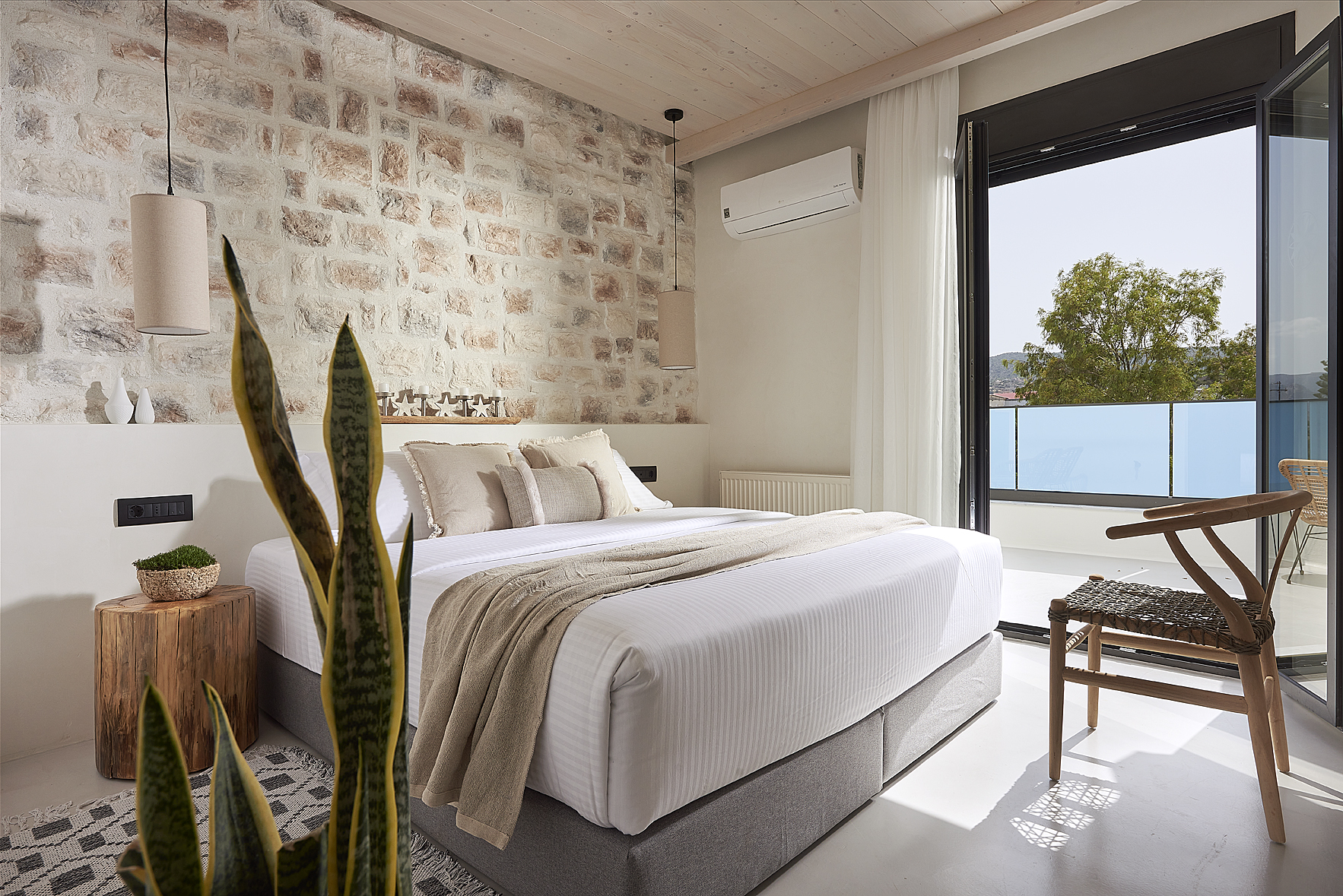 chambre maison vue mer Grèce chambre maison vue mer Grèce