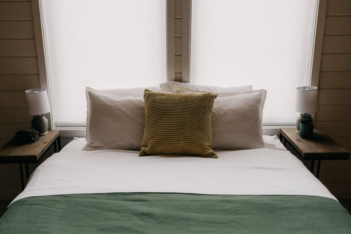 chambre décoration verte