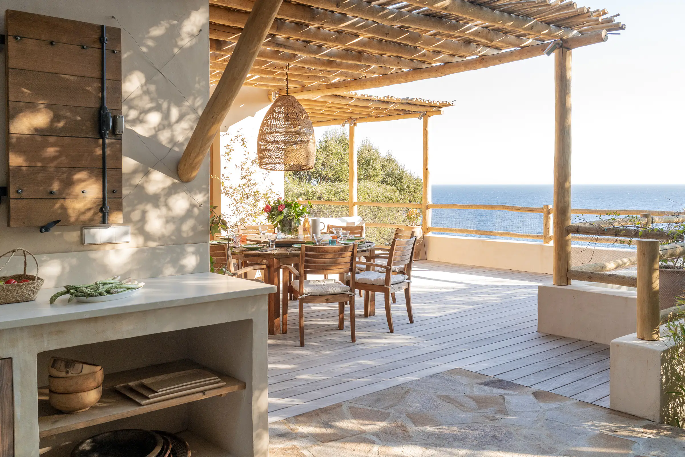terrasse maison vue mer
