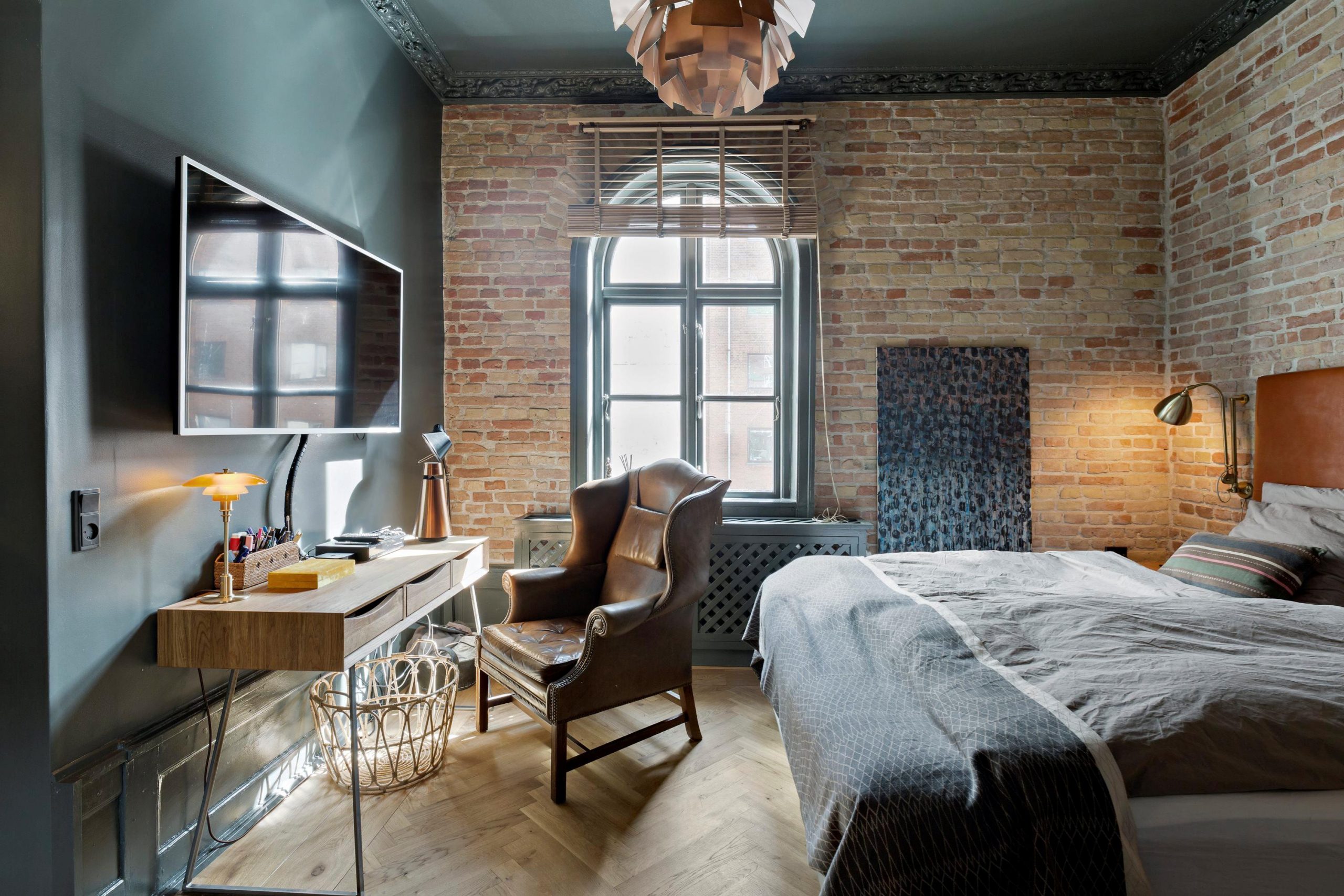 chambre avec mur de briques chambre avec mur de briques