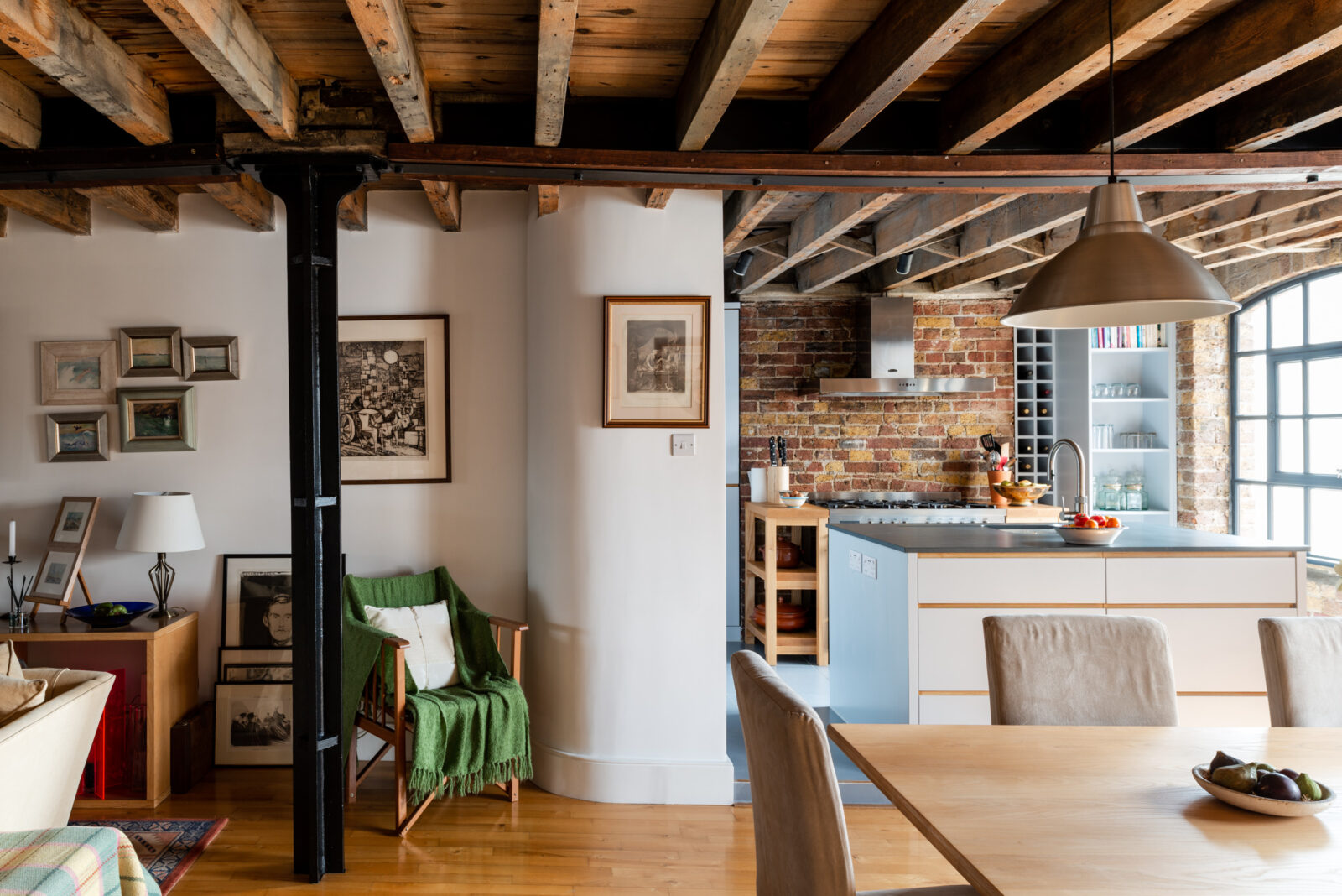 cuisine équipée ouverte loft à Londres
