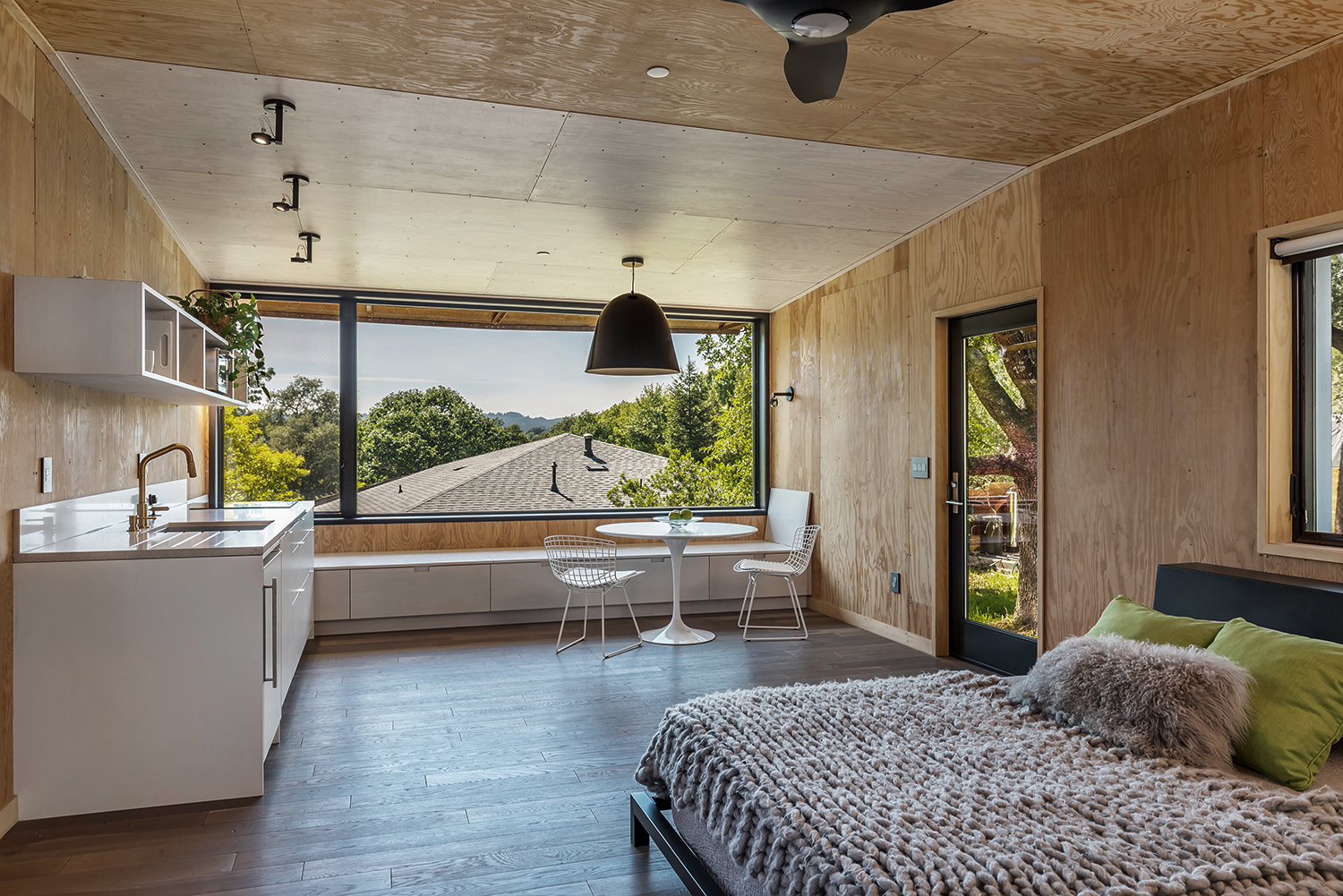 salon mini maison en bois de 35m2