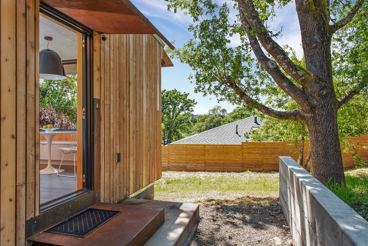 façade mini maison en bois de 35m2
