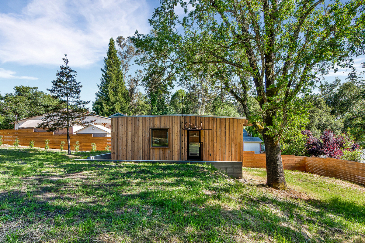 façade mini maison en bois de 35m2