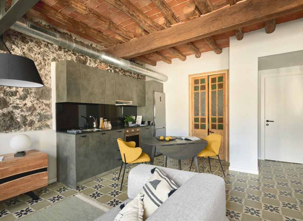 cuisine design dans appartement rénové