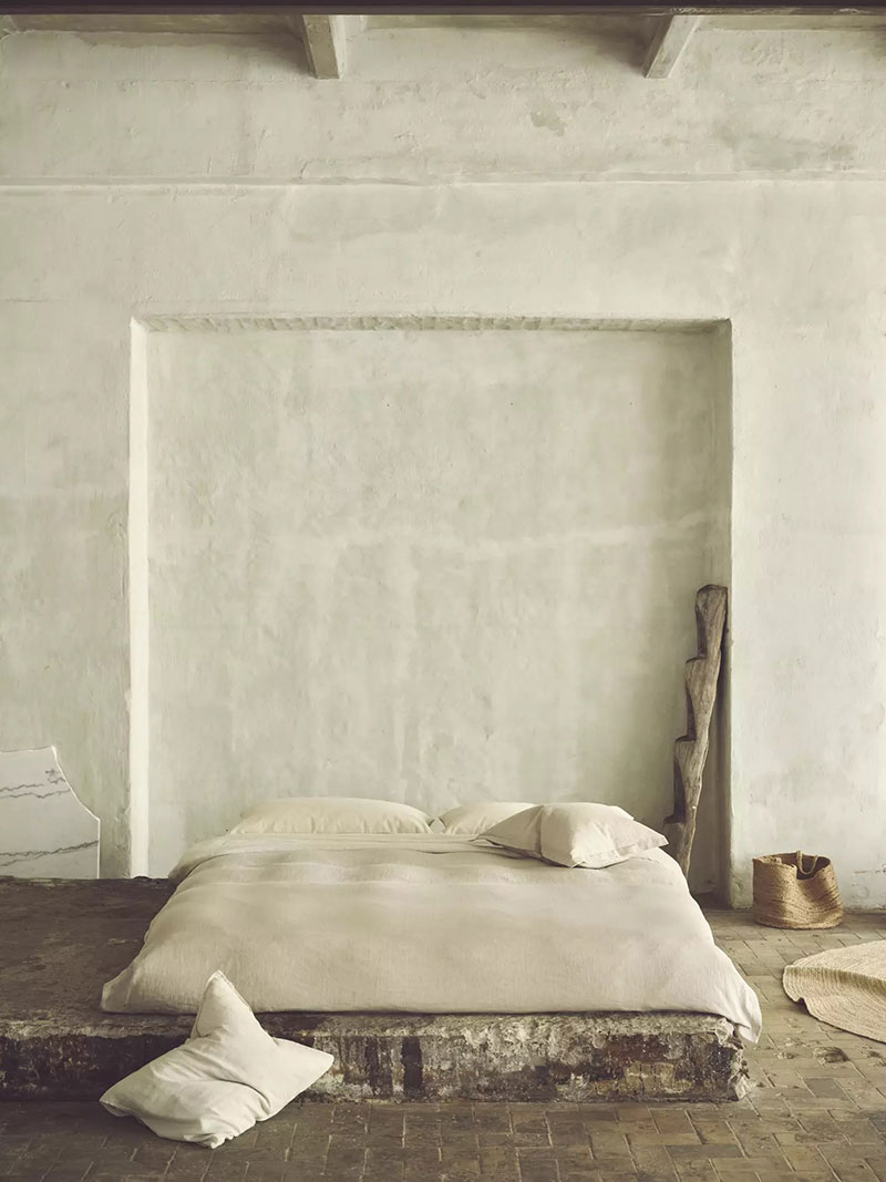 chambre rustique minimaliste 