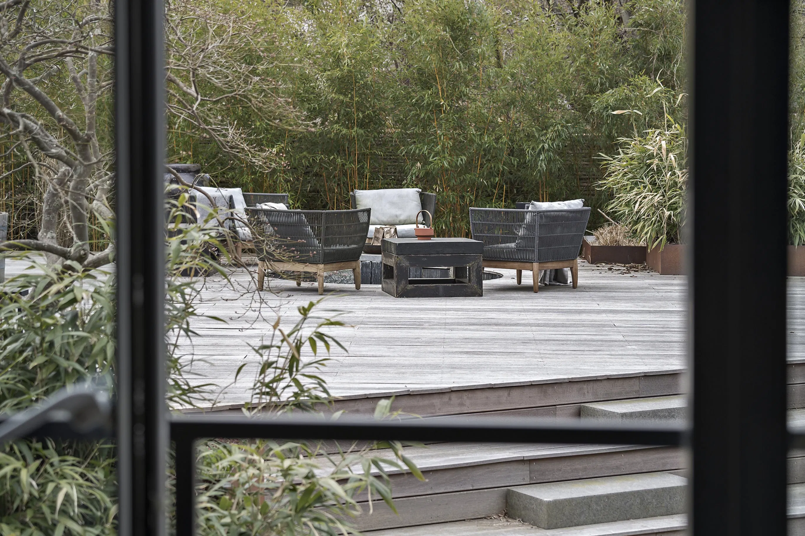 vue terrasse en bois
