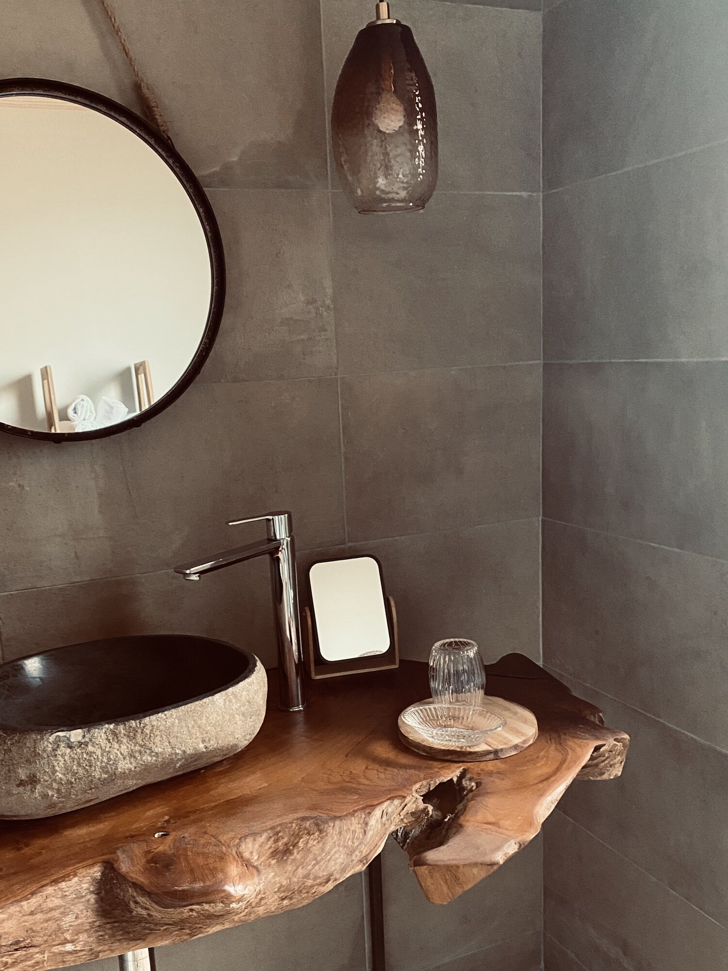salle de bain grise et bois salle de bain grise et bois