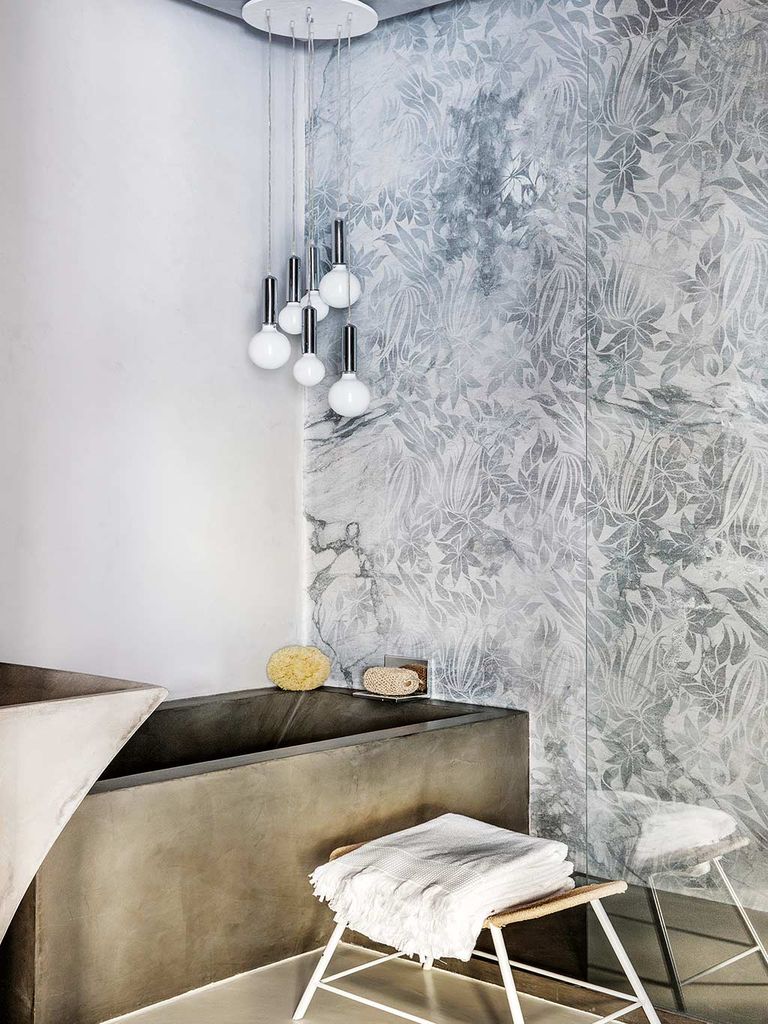 salle de bain avec revêtement en microciment salle de bain avec revêtement en microciment