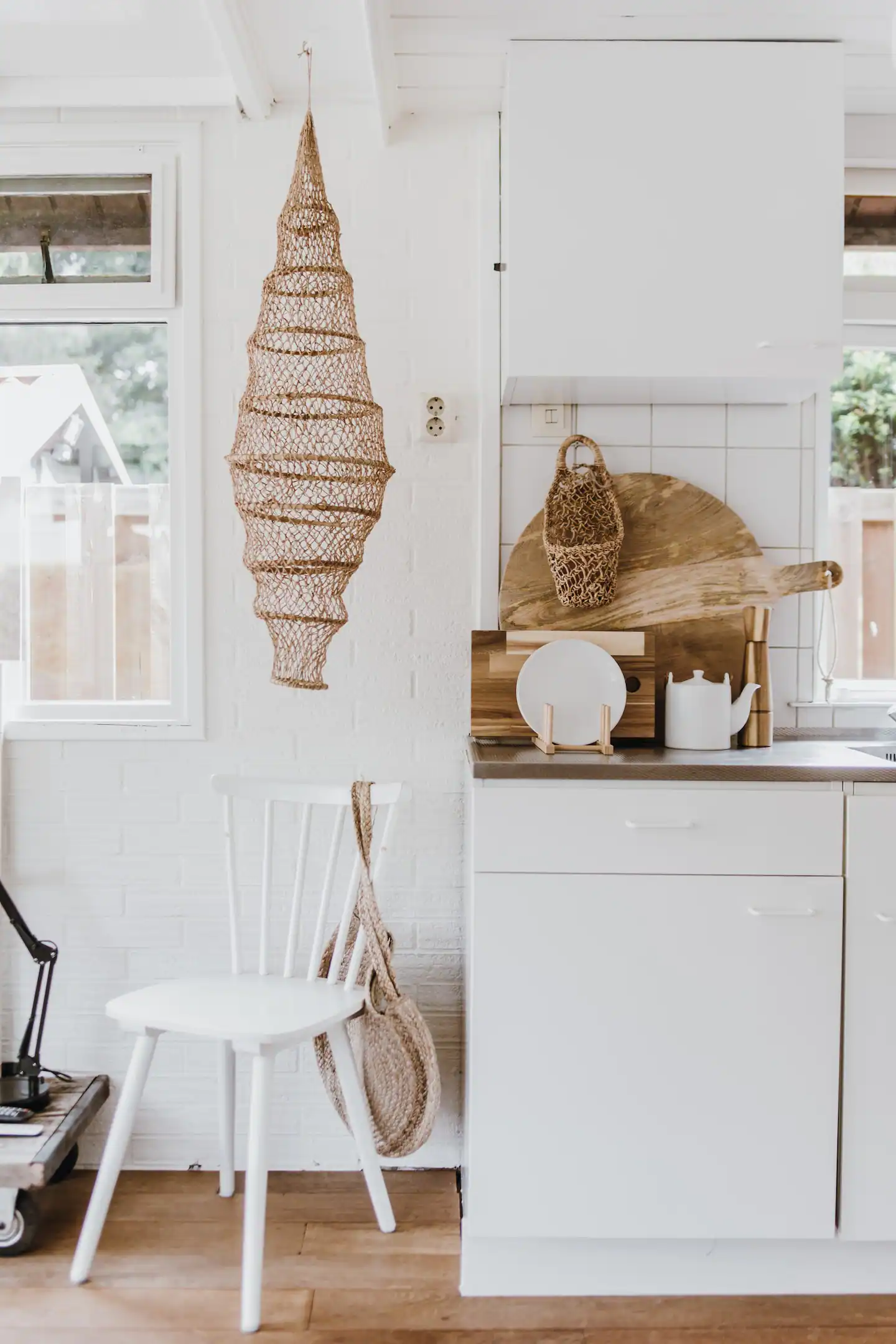 cuisine ouverte déco bohème inspirée par Ibiza