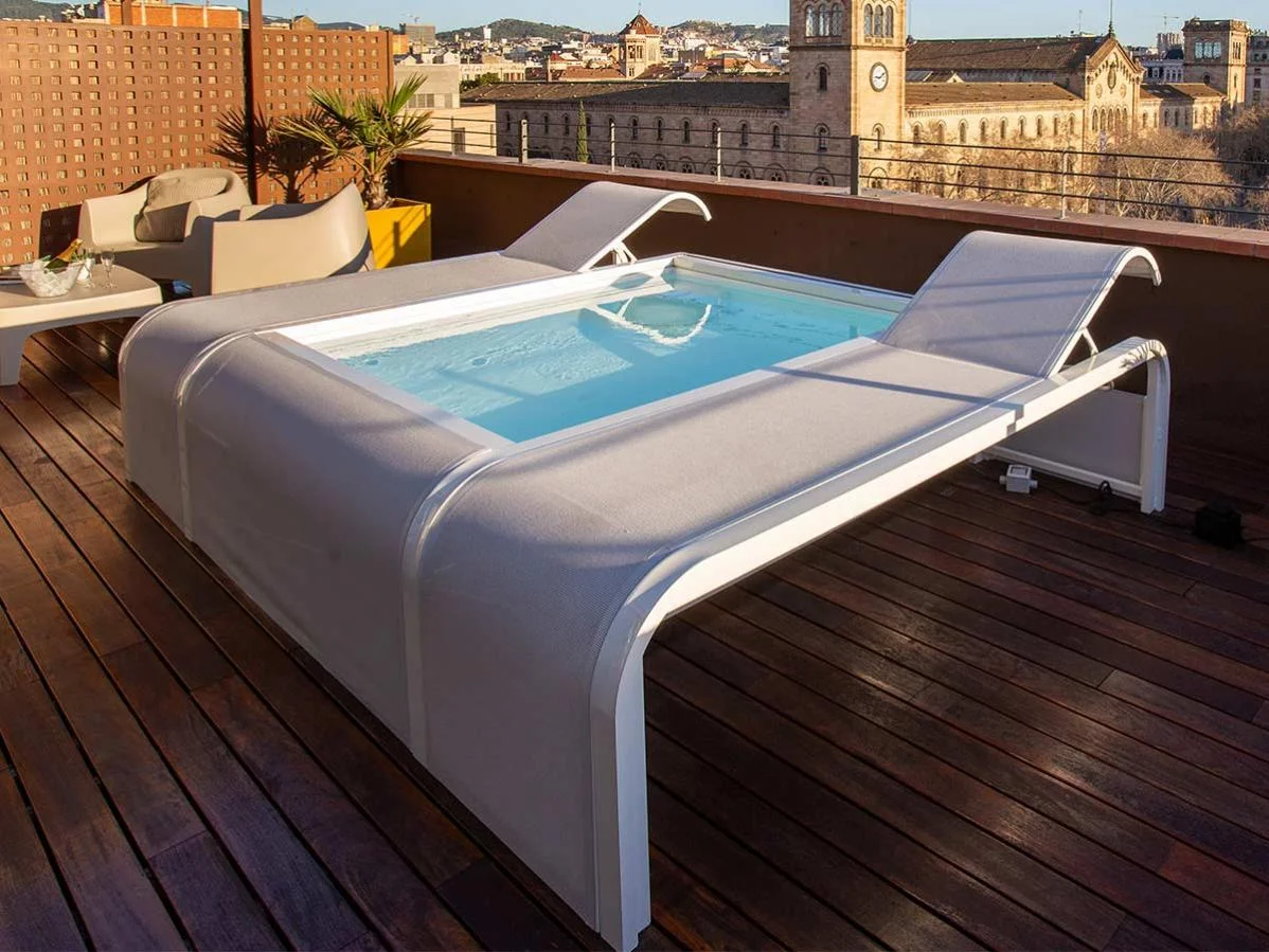 terrasse avec spa