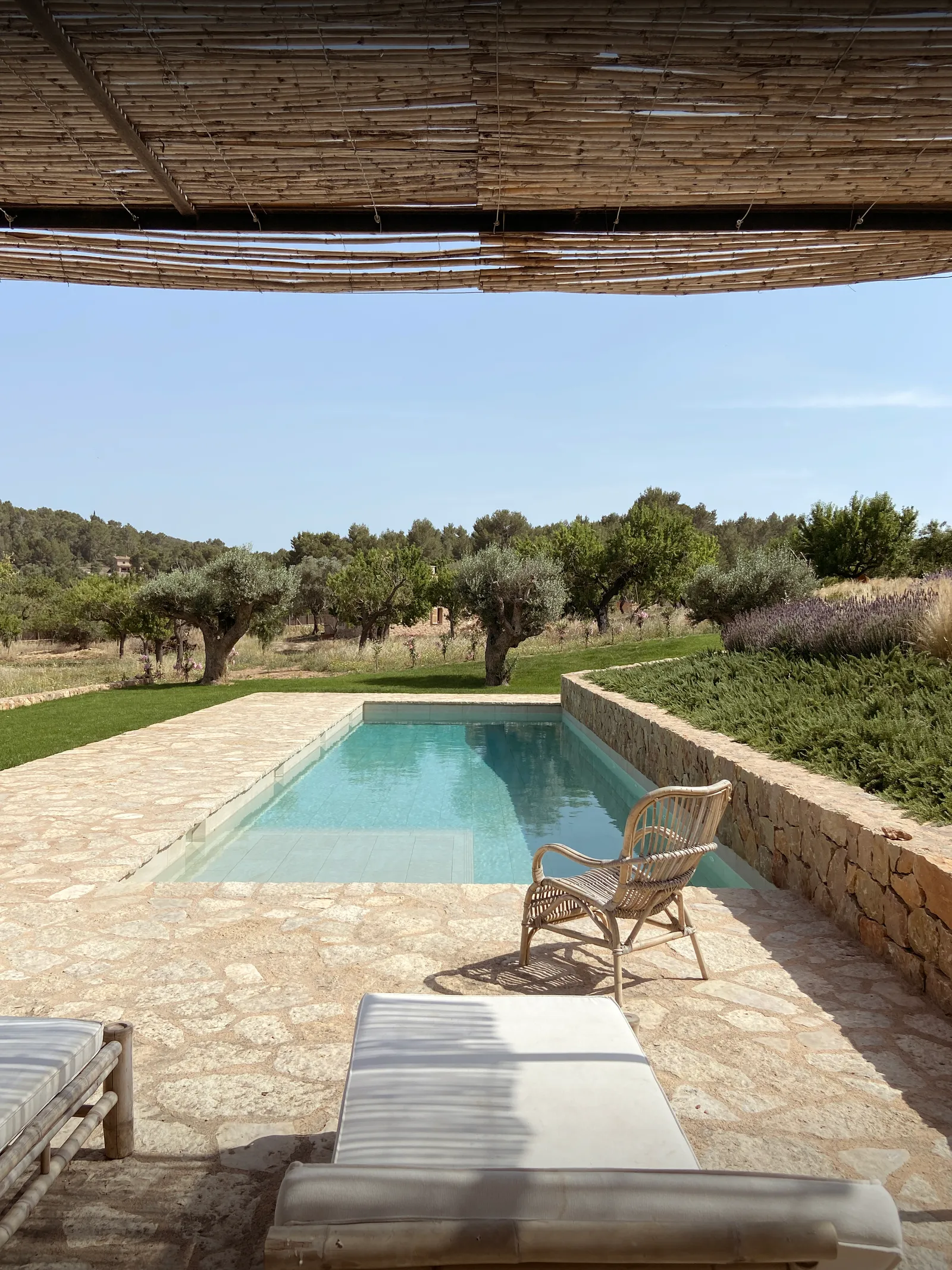 piscine maison contemporaine en pierres