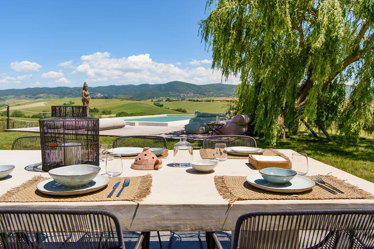 terrasse avec piscine Toscane