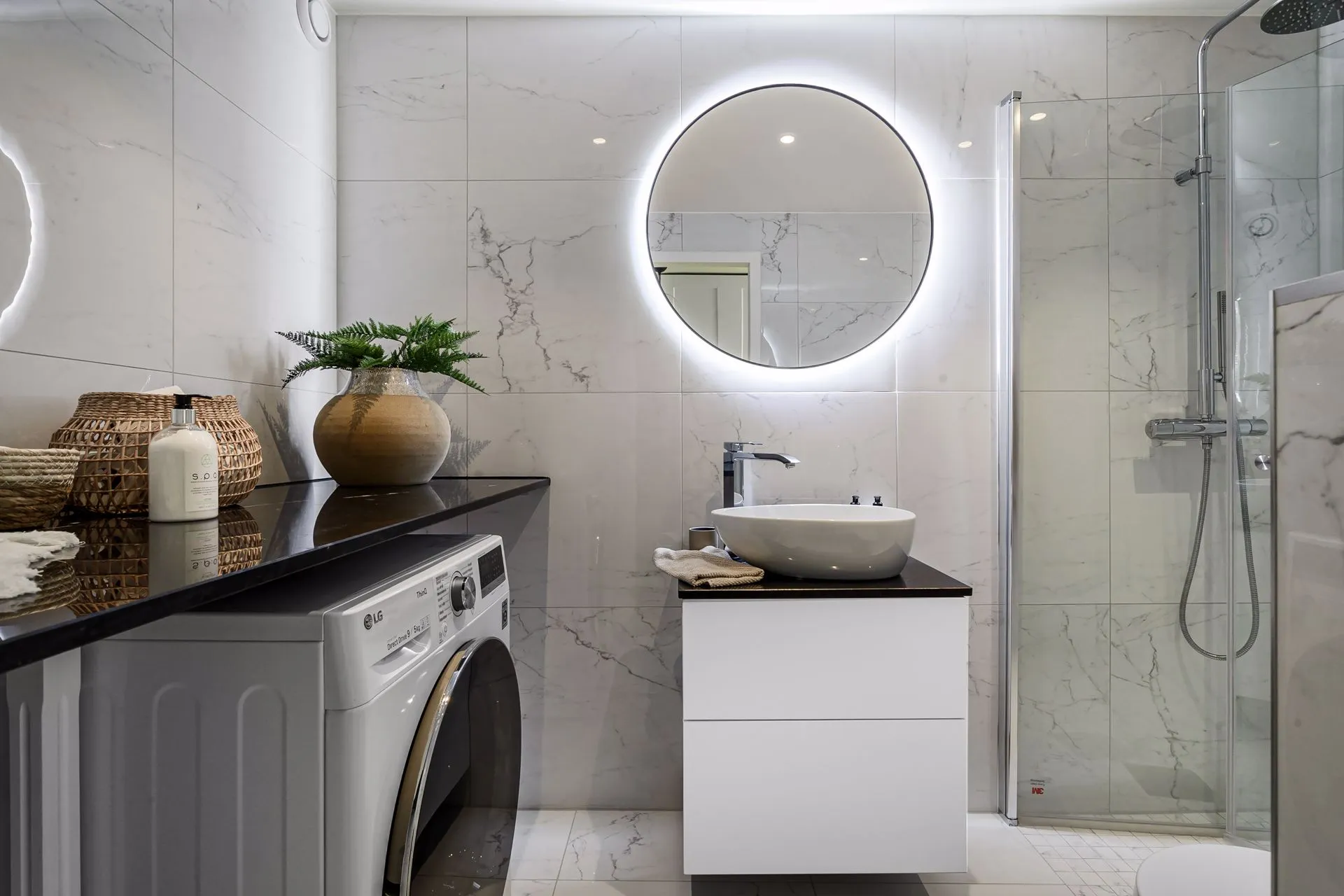 salle de bain marbre design