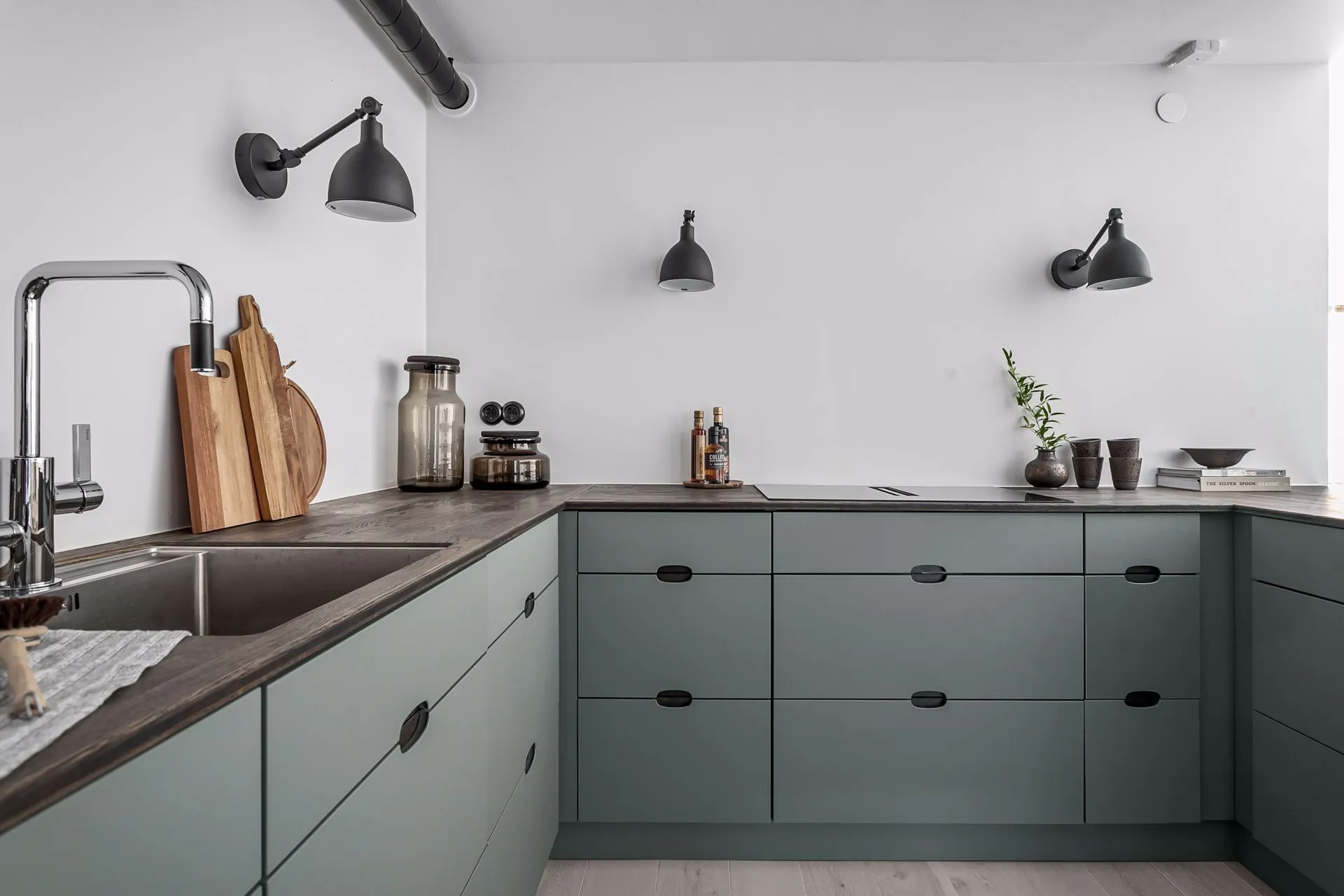 cuisine équipée design verte