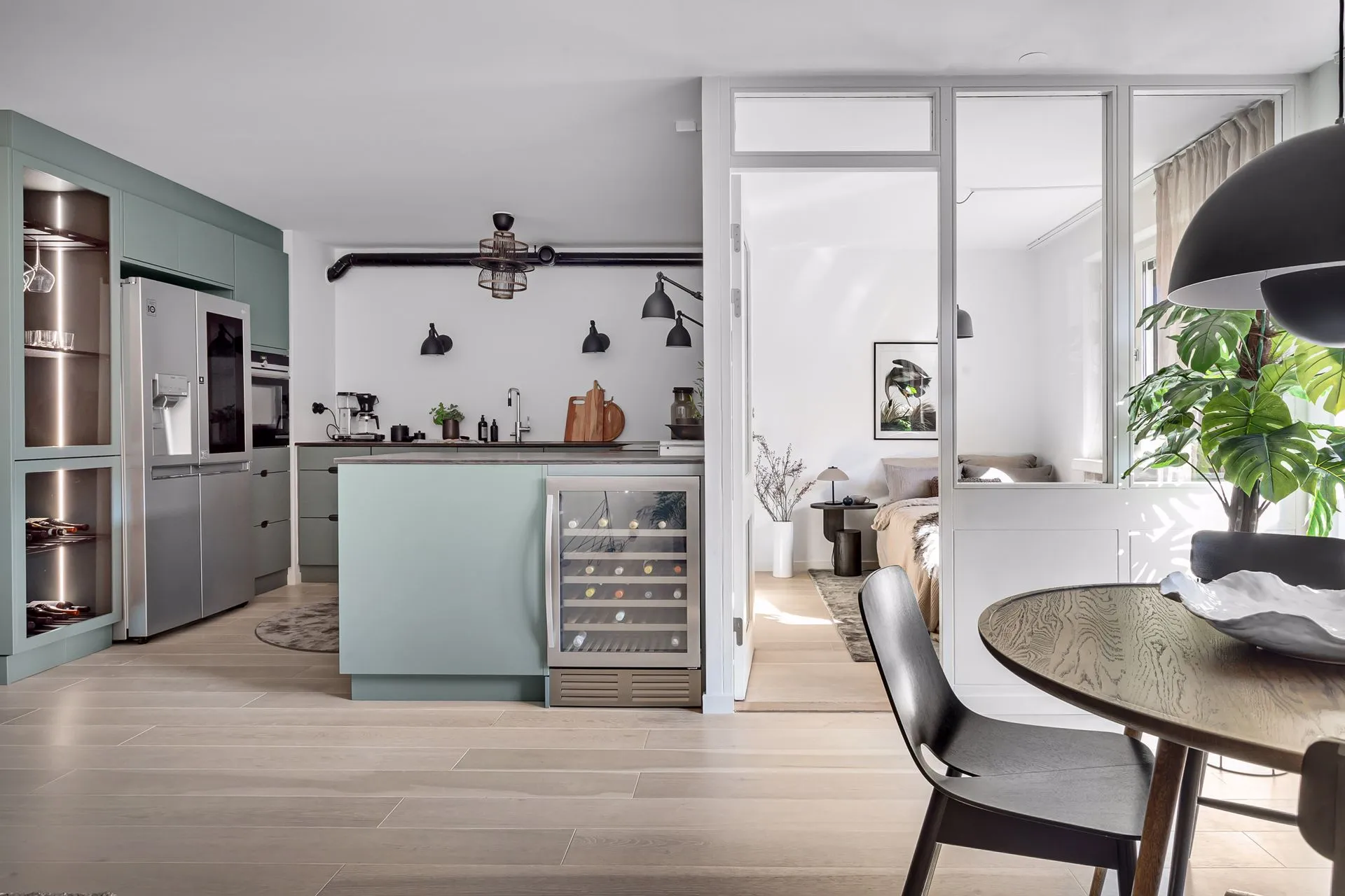 salle à manger et cuisine ouverte design
