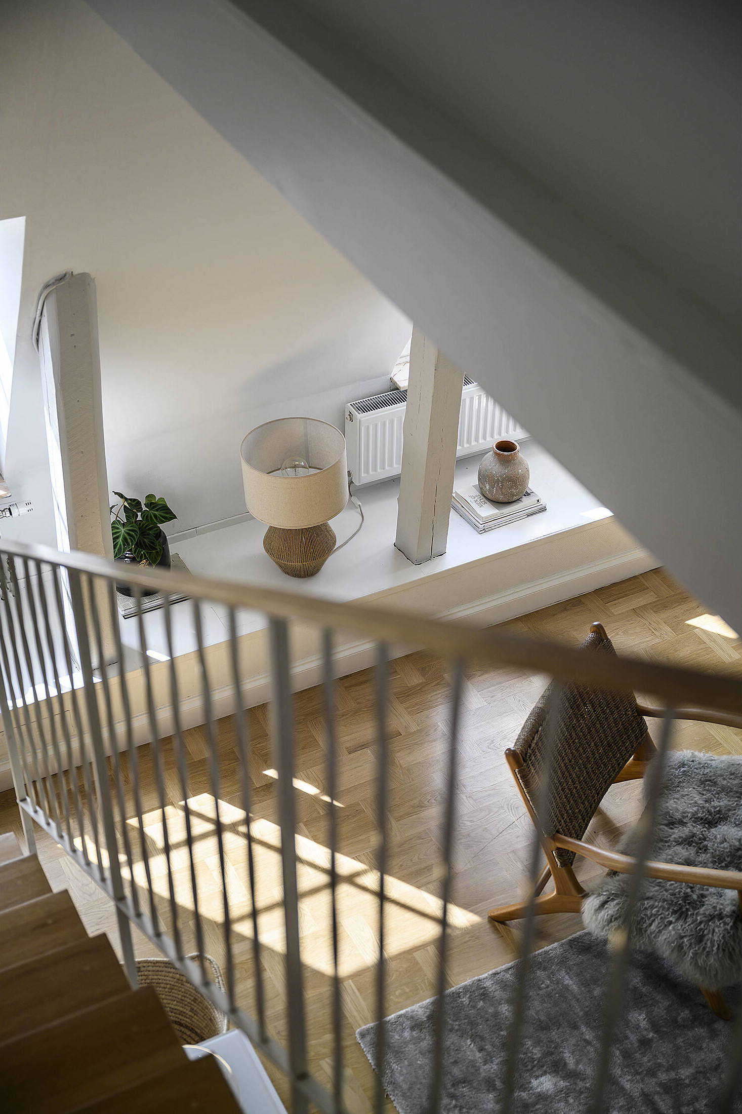 escalier bois et métal