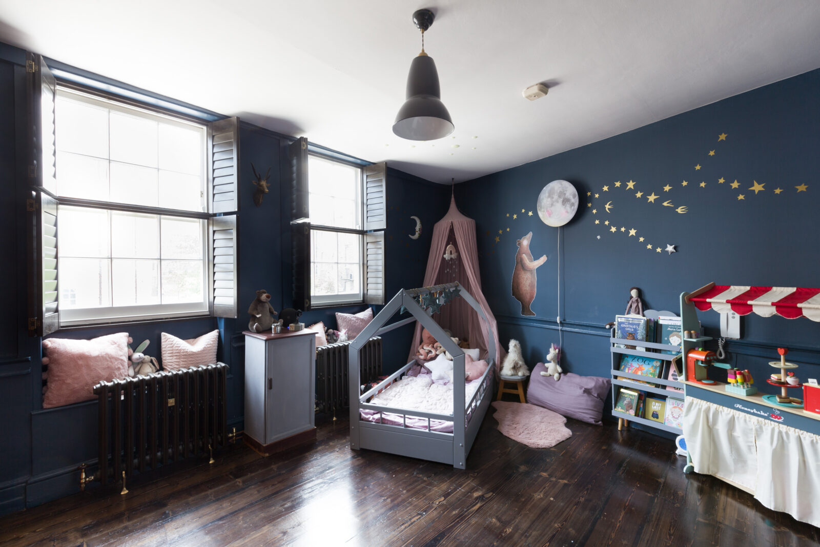 chambre d chambre d'enfant décoration bleue