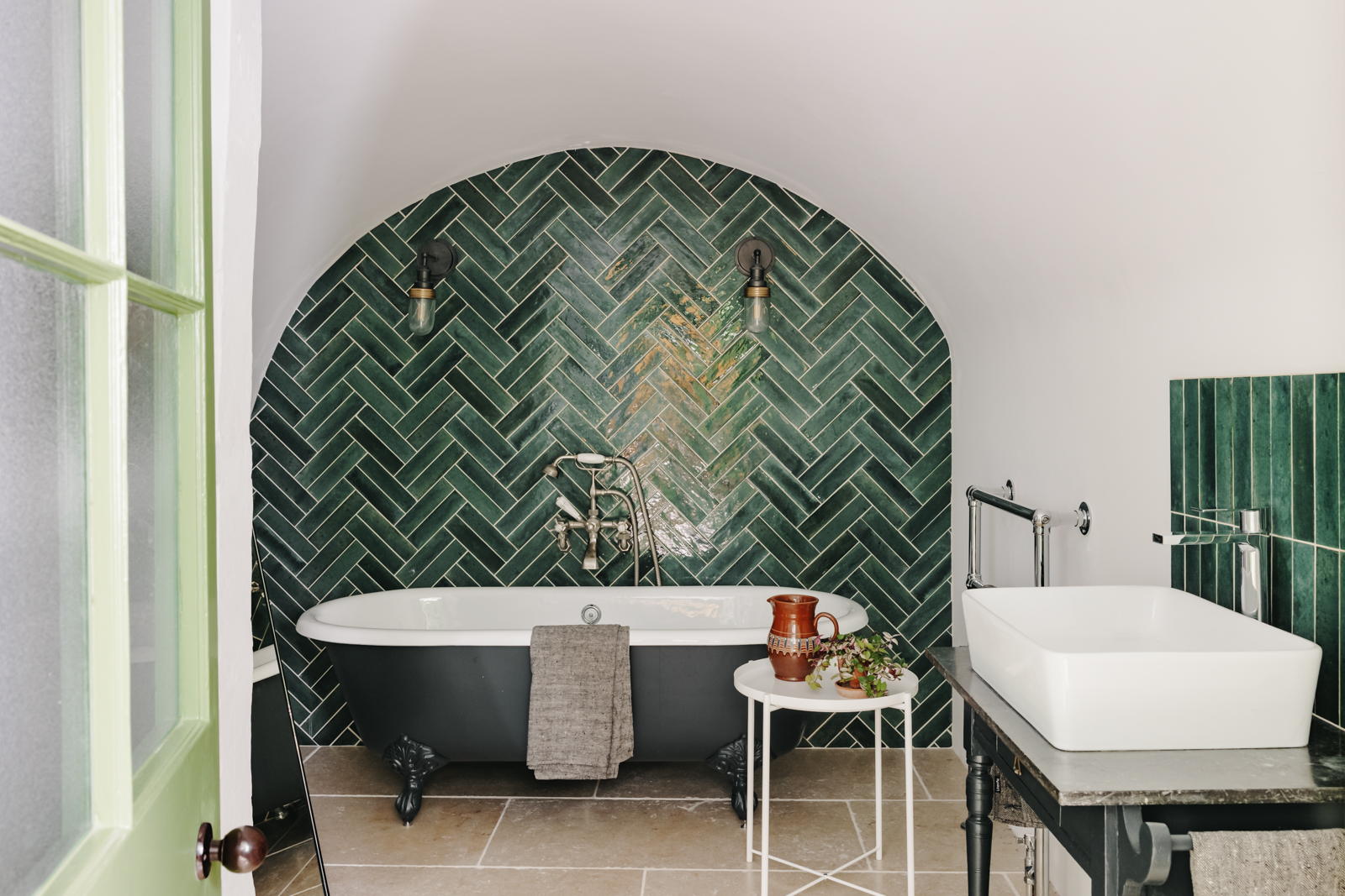 salle de bain déco vintage verte salle de bain déco vintage verte