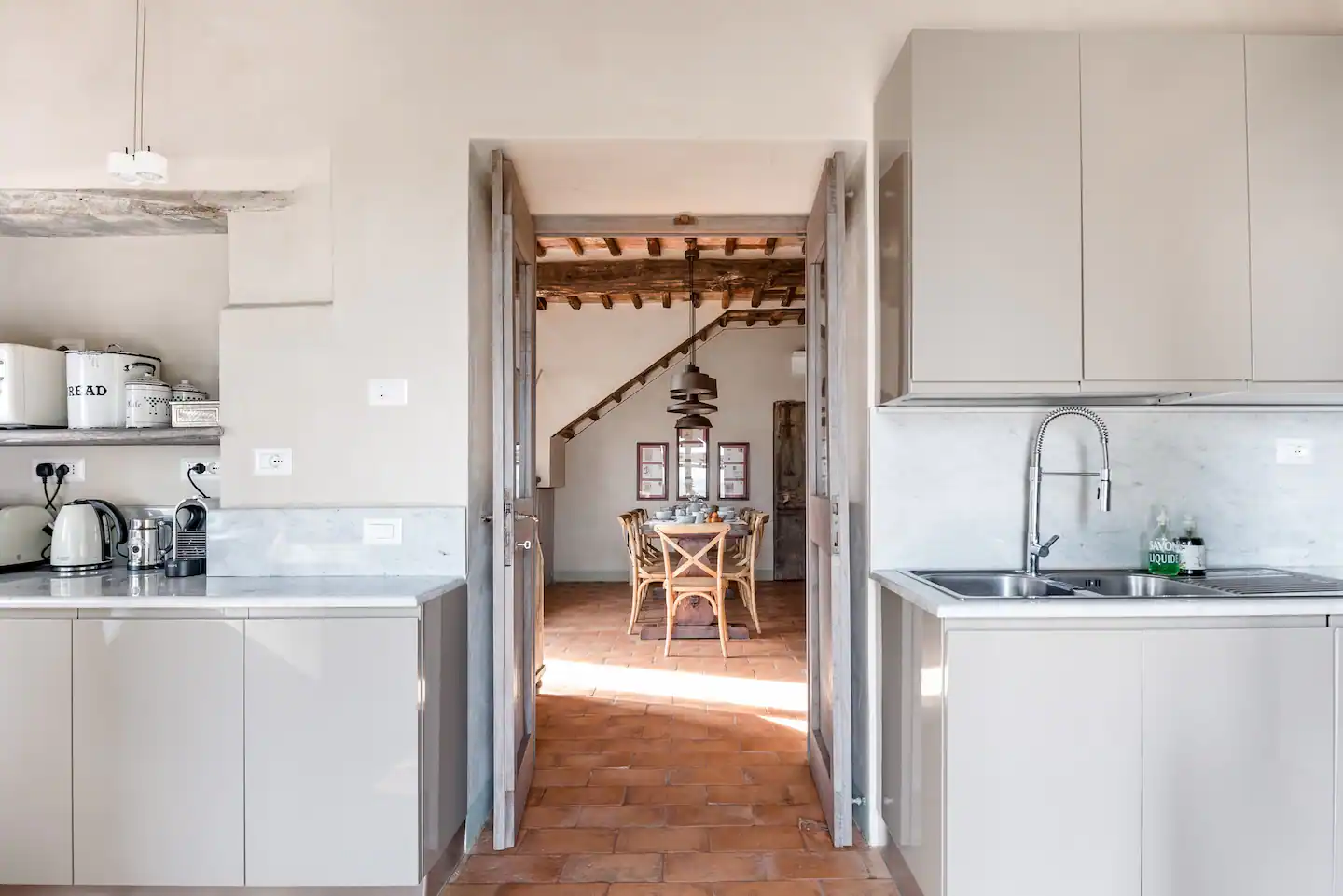cuisine design dans maison ancienne