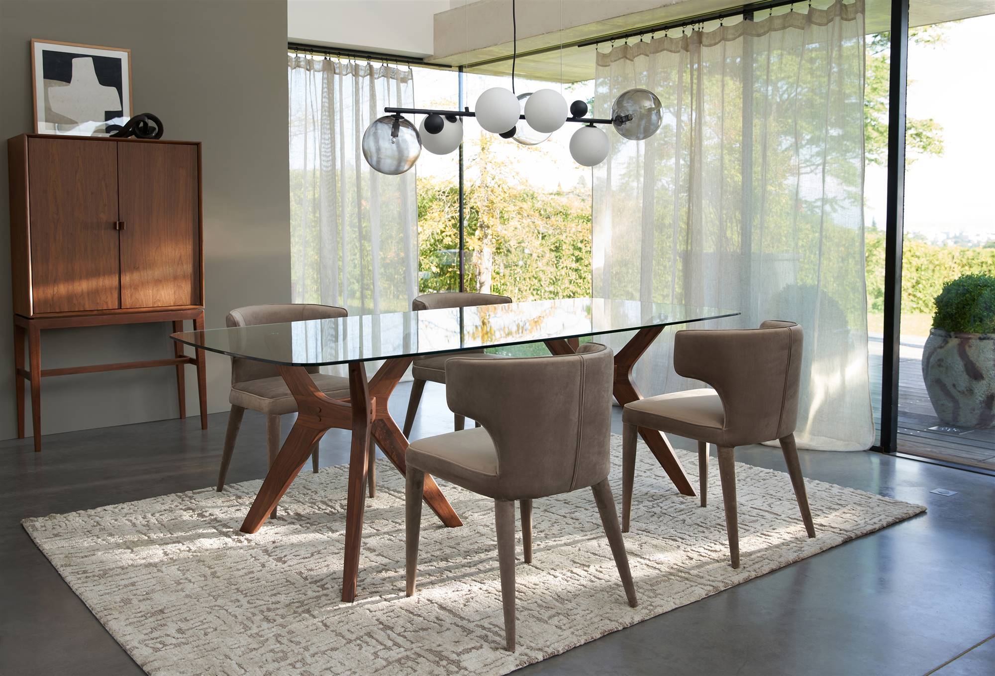 salle à manger avec table en verre salle à manger avec table en verre