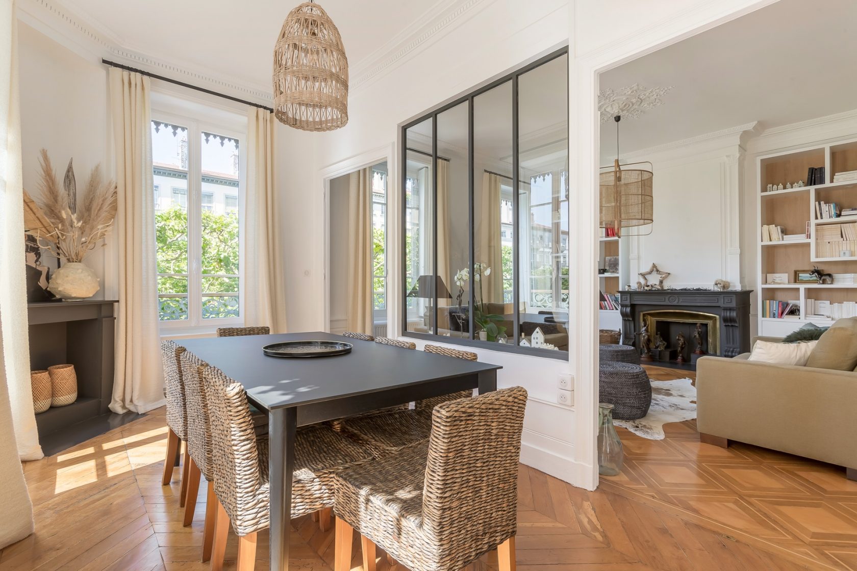 salle à manger appartement contemporain familial