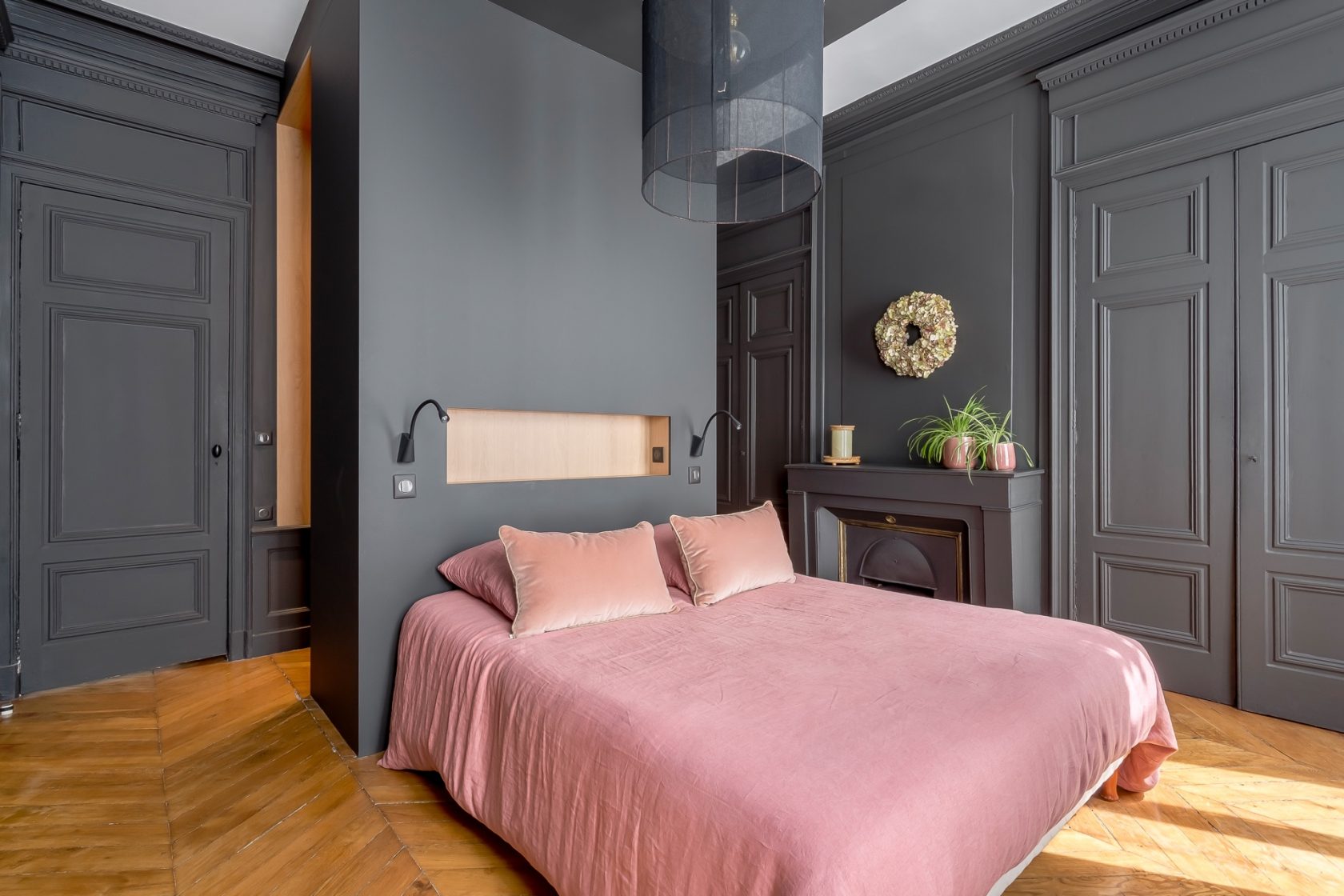 chambre grise appartement haussmannien 
