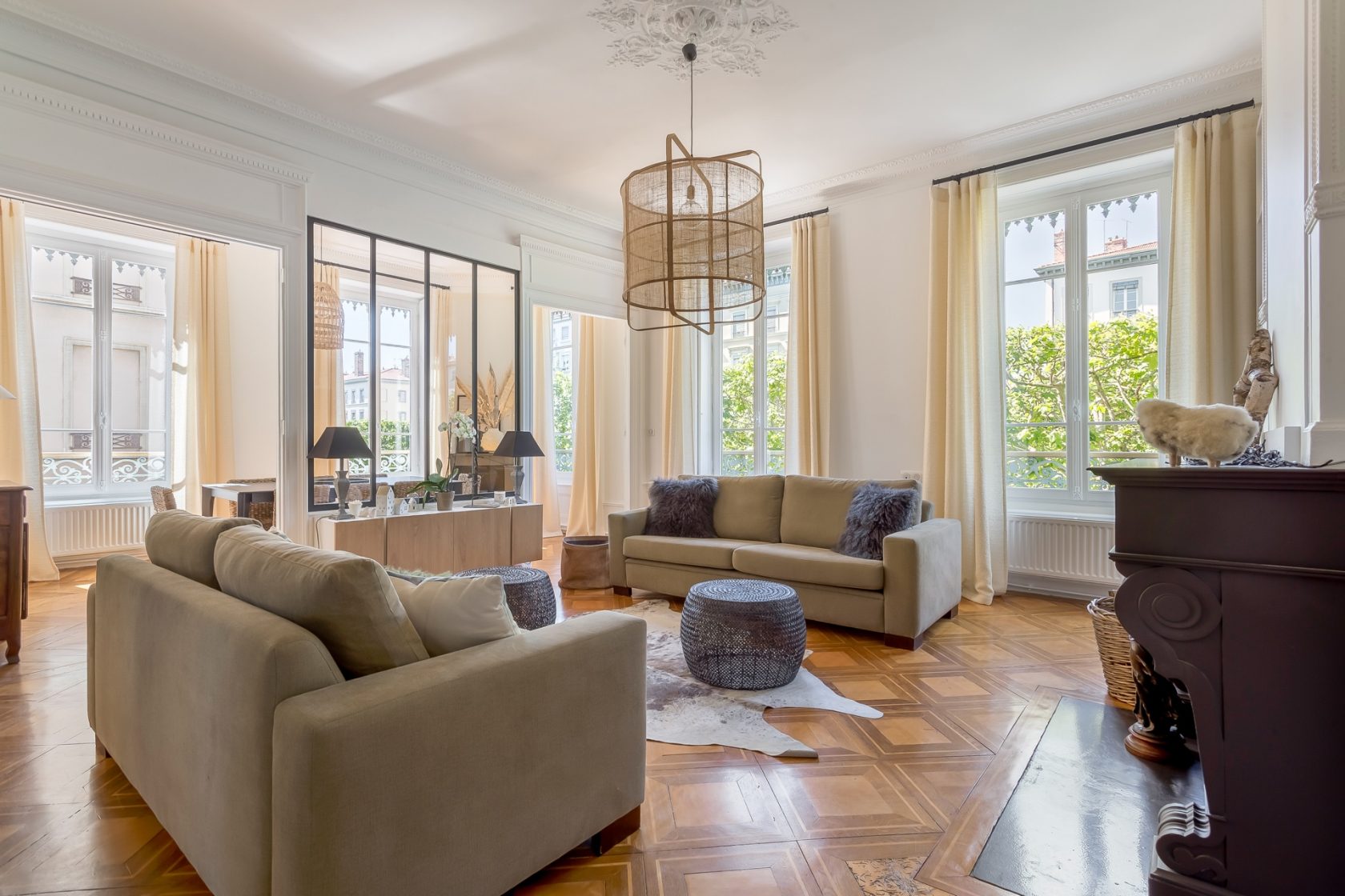 salon appartement contemporain familial