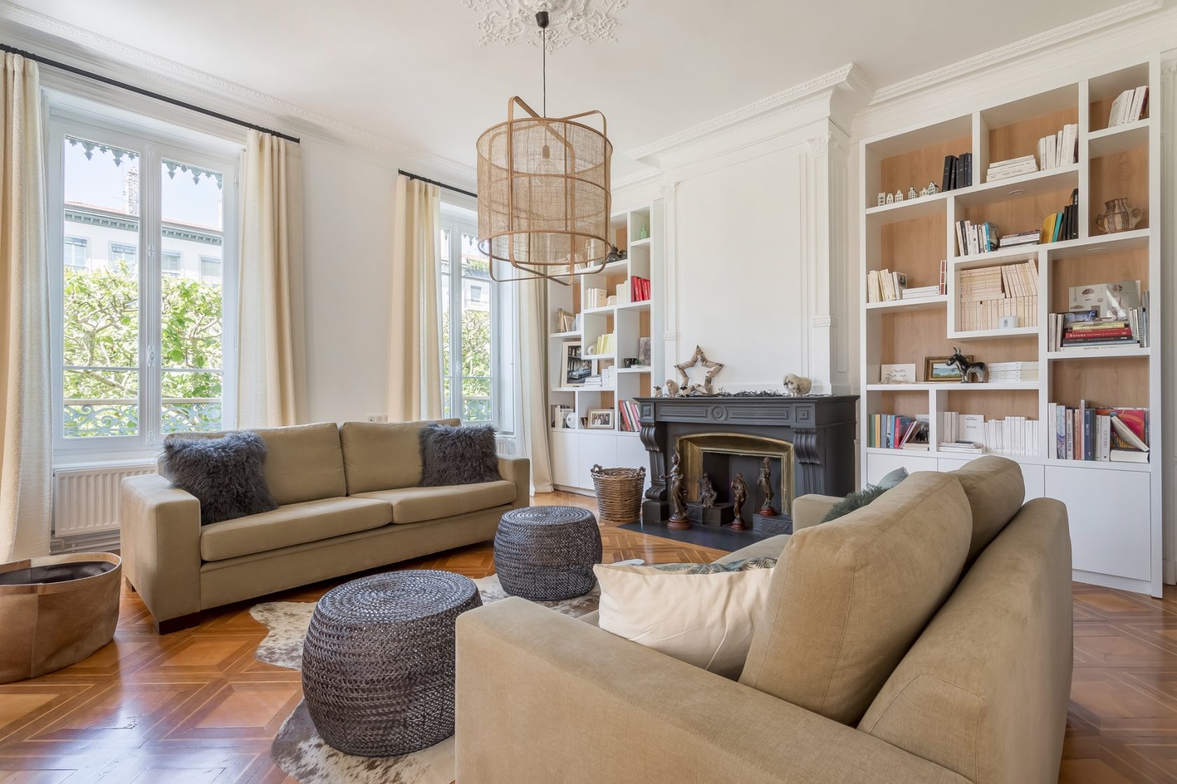 salon appartement contemporain familial