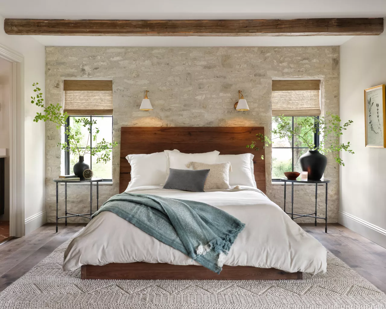 chambre mur de briques et poutres par Magnolia chambre mur de briques et poutres par Magnolia