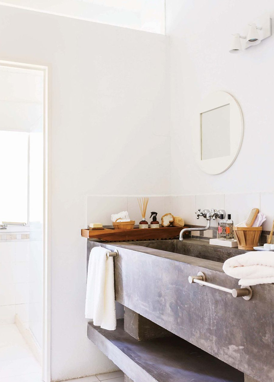 salle de bain vasque en béton