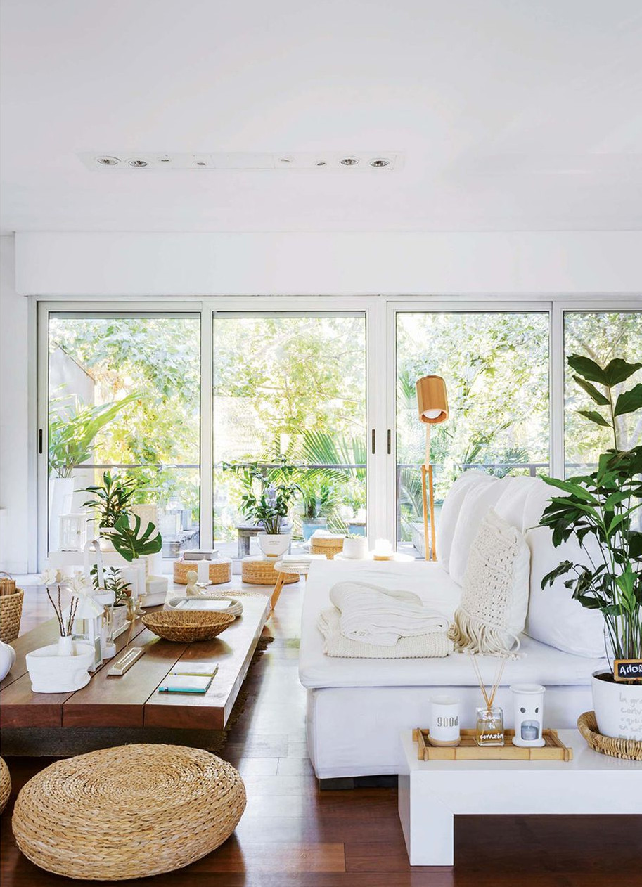 salon maison contemporaine rénovée