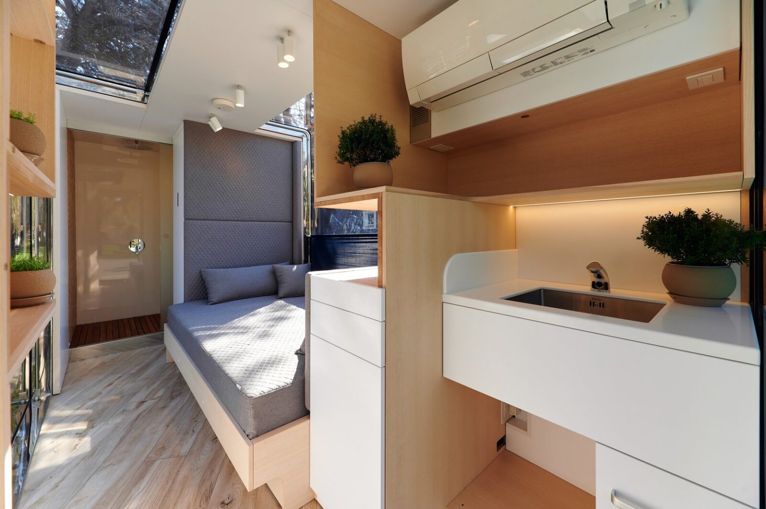 cuisine et chambre mini maison de 13m2 design