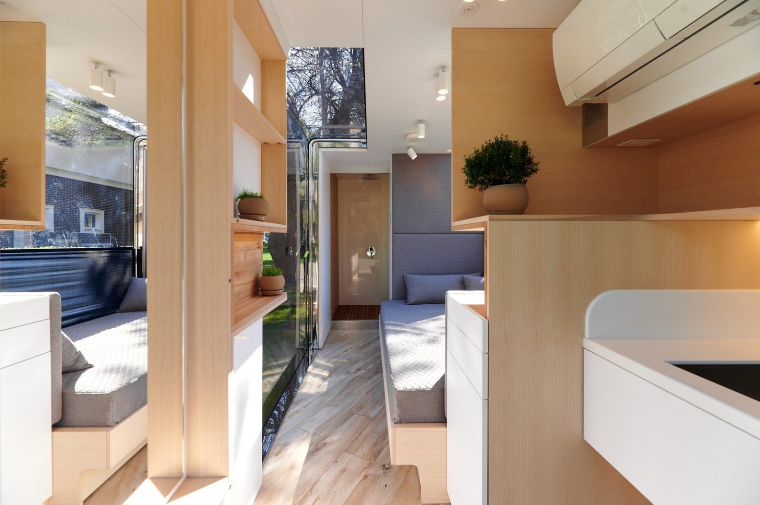 cuisine et chambre mini maison de 13m2 design