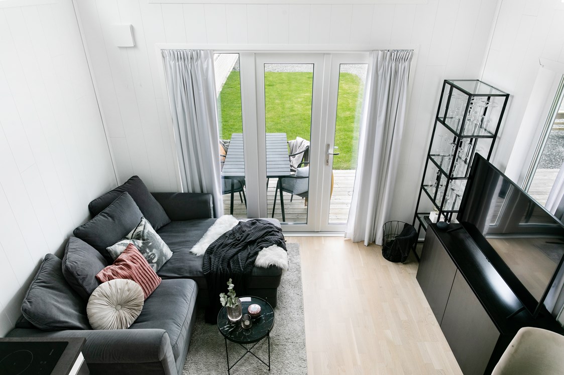 vue salon mini maison de 25m2