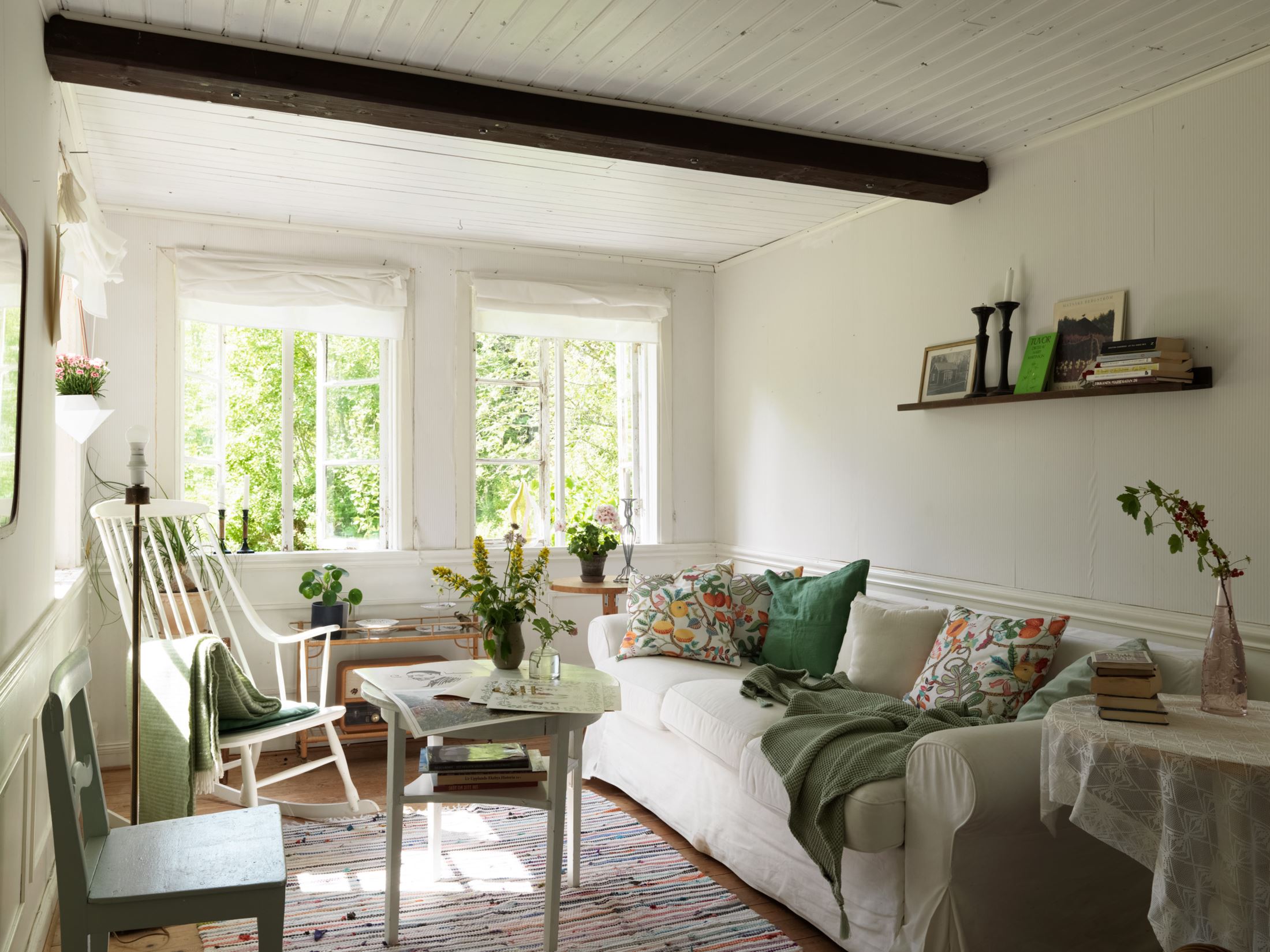 salon petite maison en bois 50m2