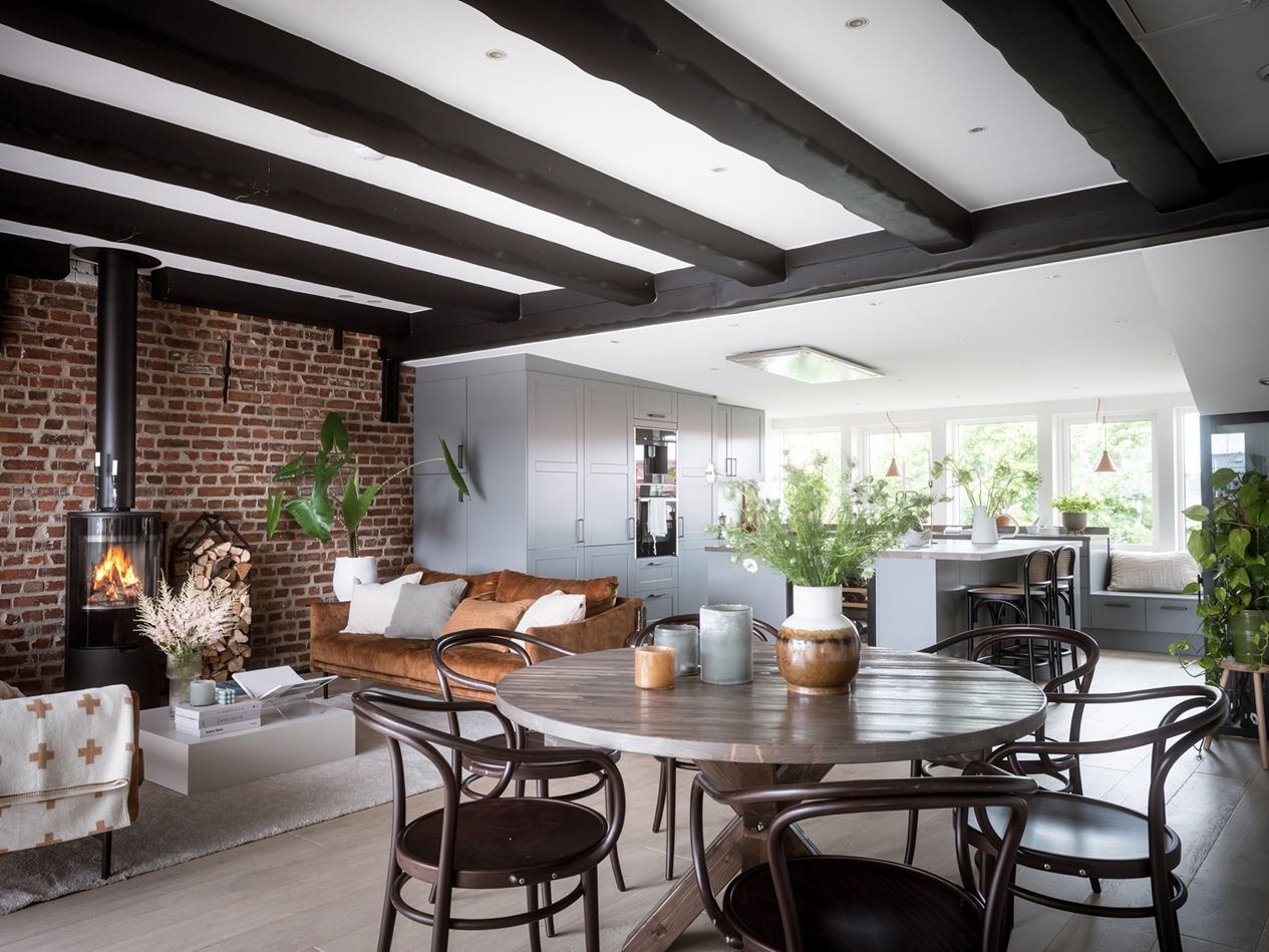 salon appartement en duplex avec terrasse