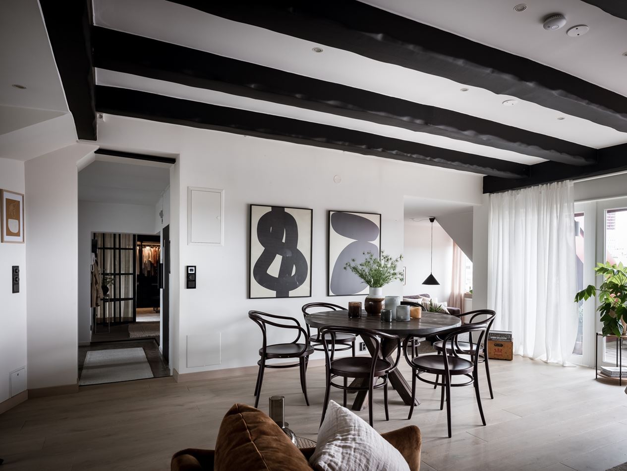 salle à manger appartement en duplex avec terrasse