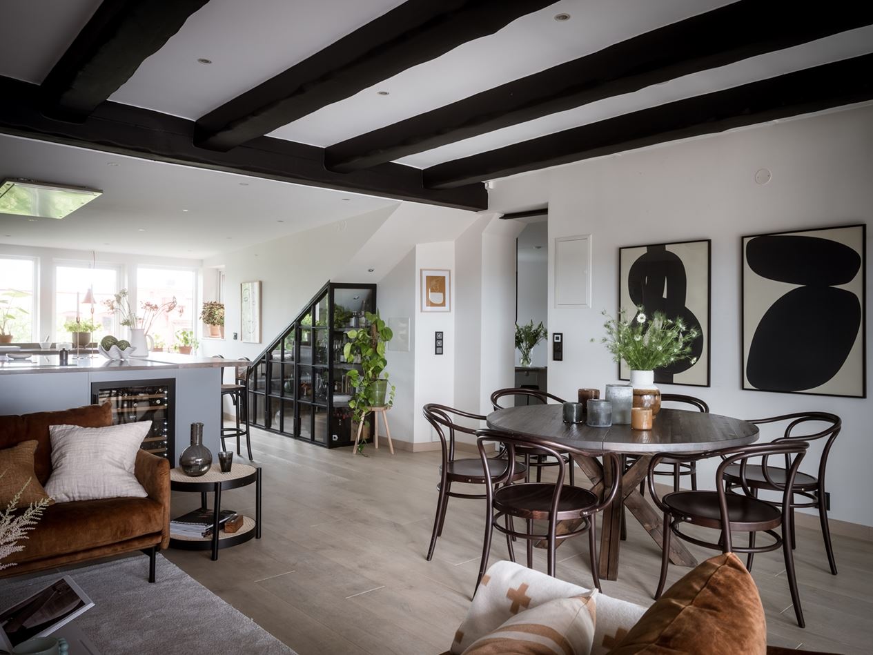 salon appartement en duplex avec terrasse