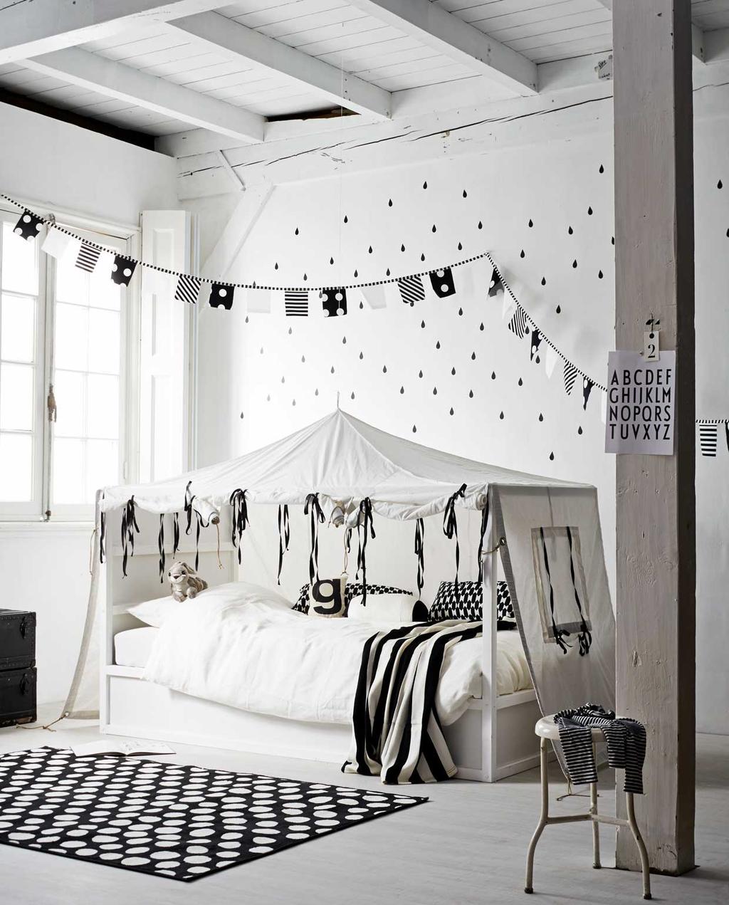 chambre d chambre d'enfant design noir et blanc