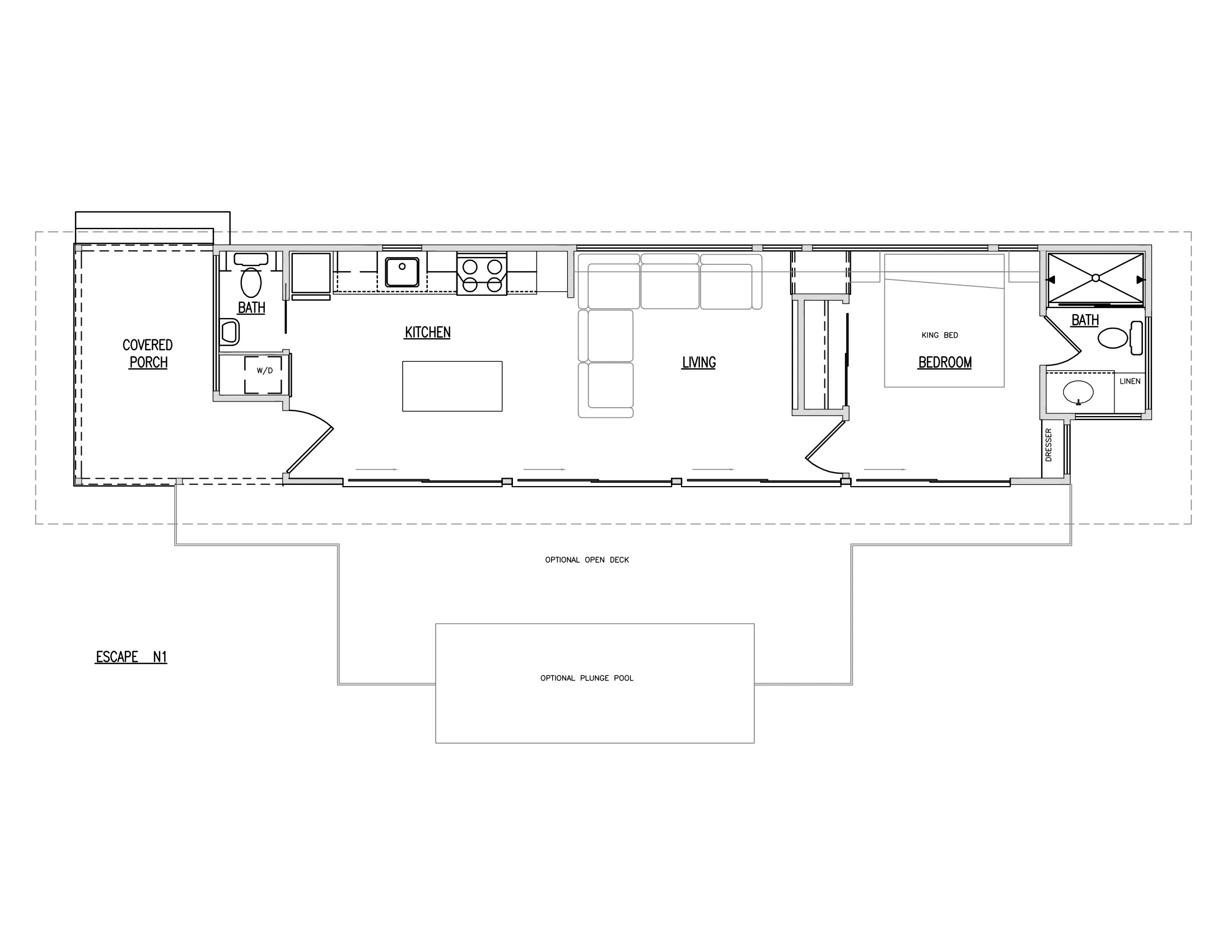 plan mini maison préfabriquée 50m2