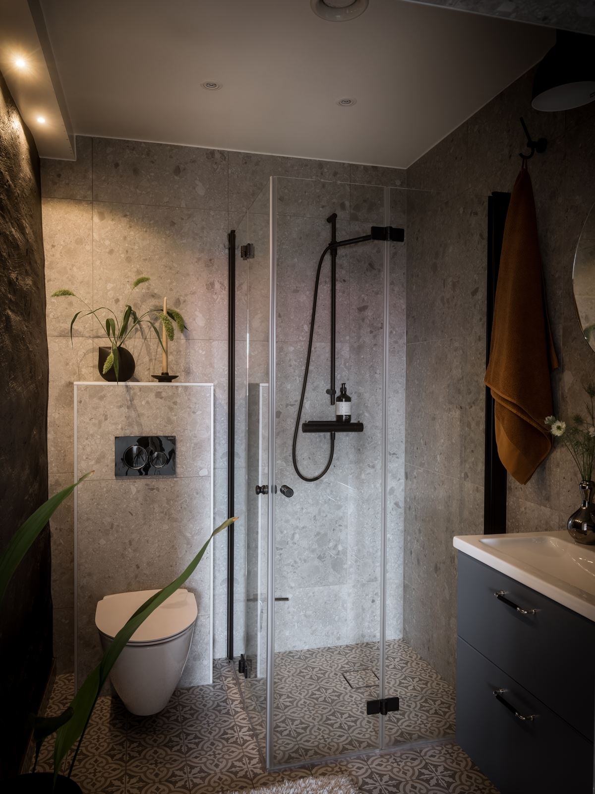 salle de bain marbre