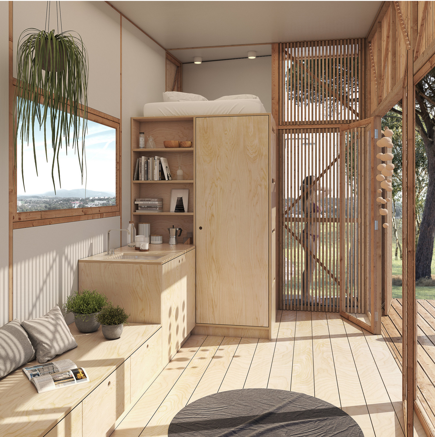 pièce principale tiny house de 17m2 pièce principale tiny house de 17m2