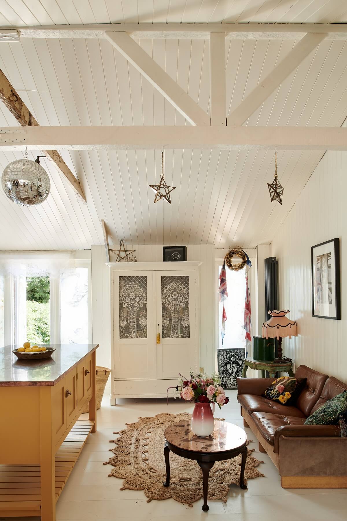 cuisine avec îlot décoration vintage
