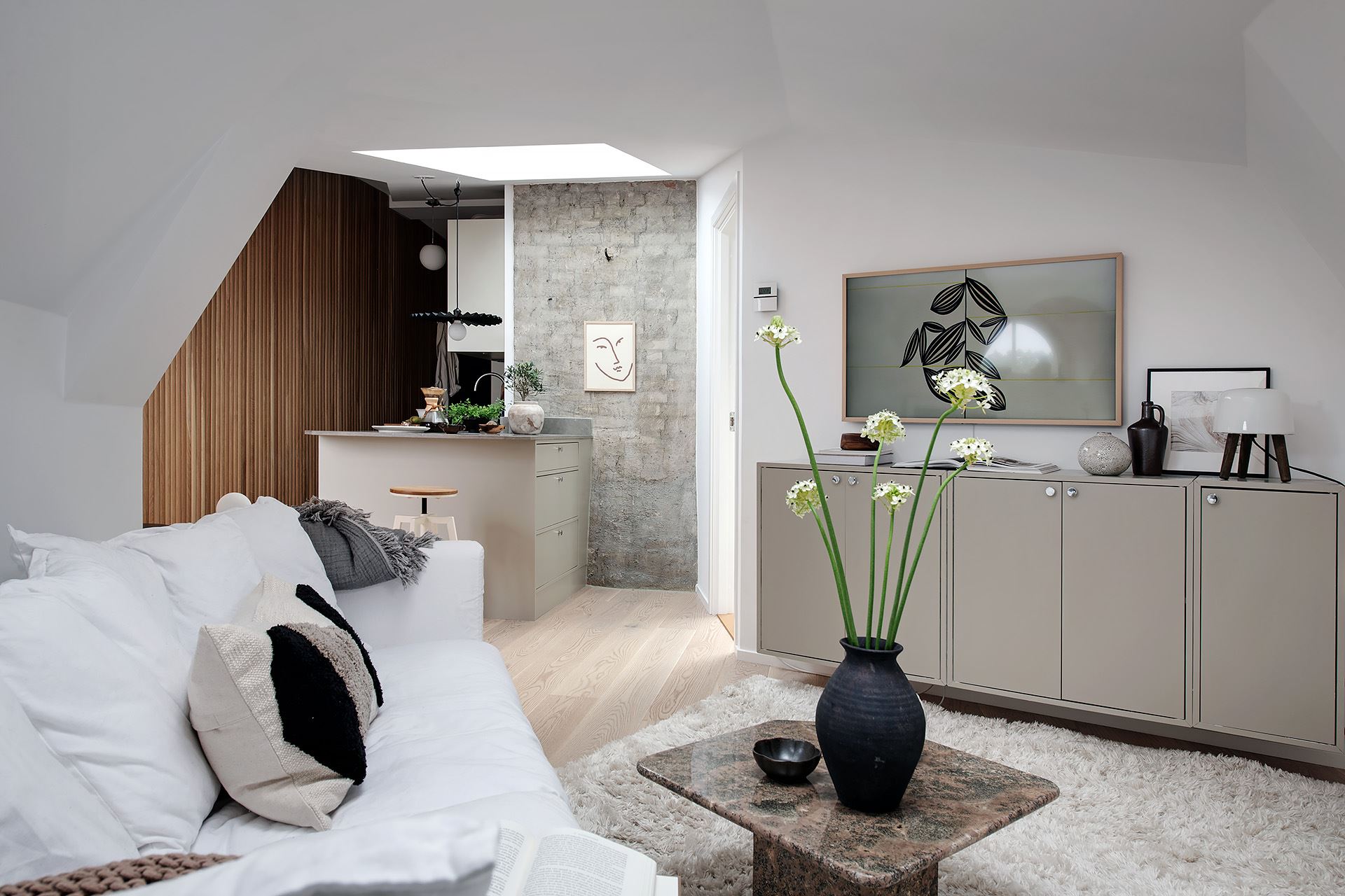 salon appartement design de 33m2