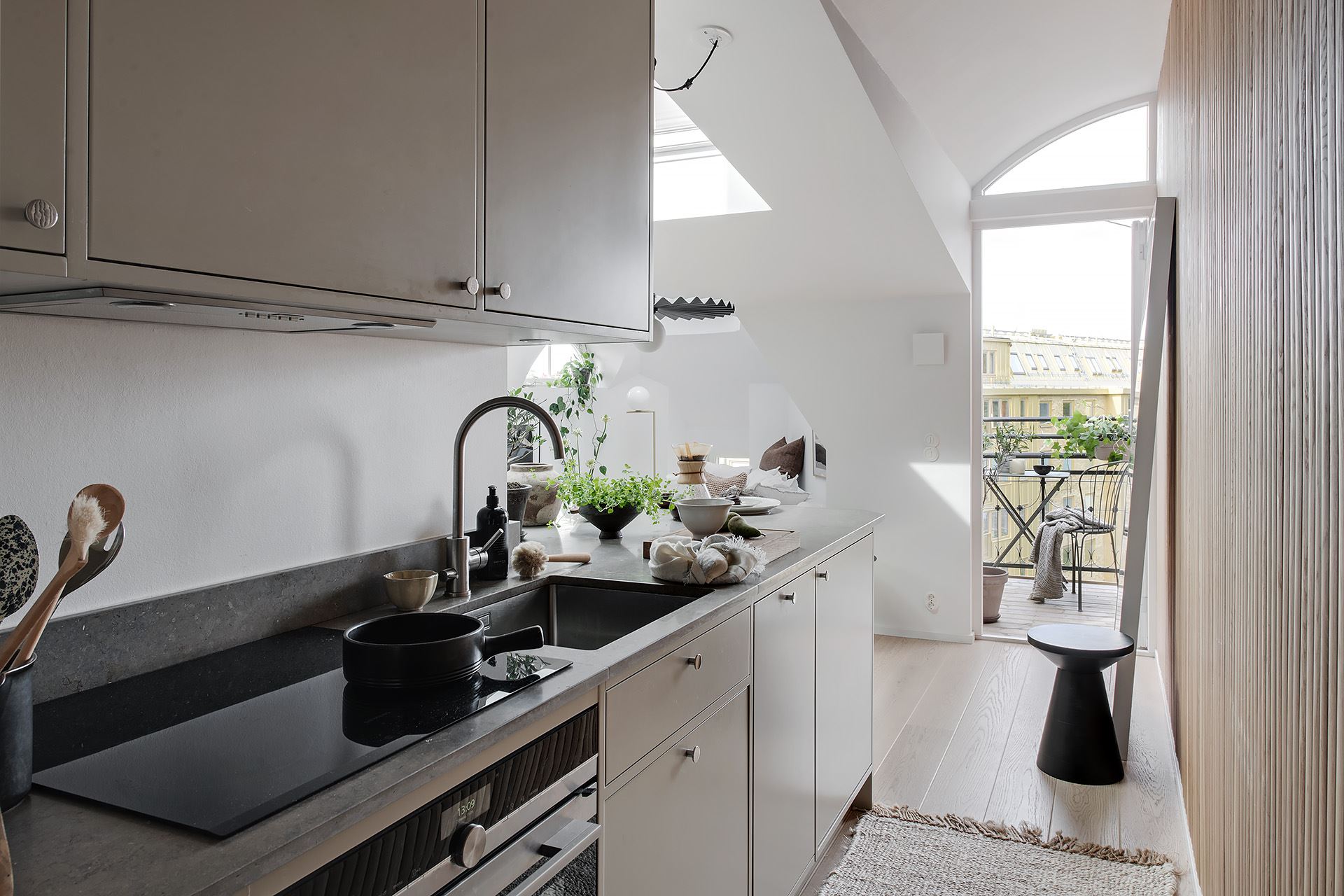 cuisine couloir appartement desing