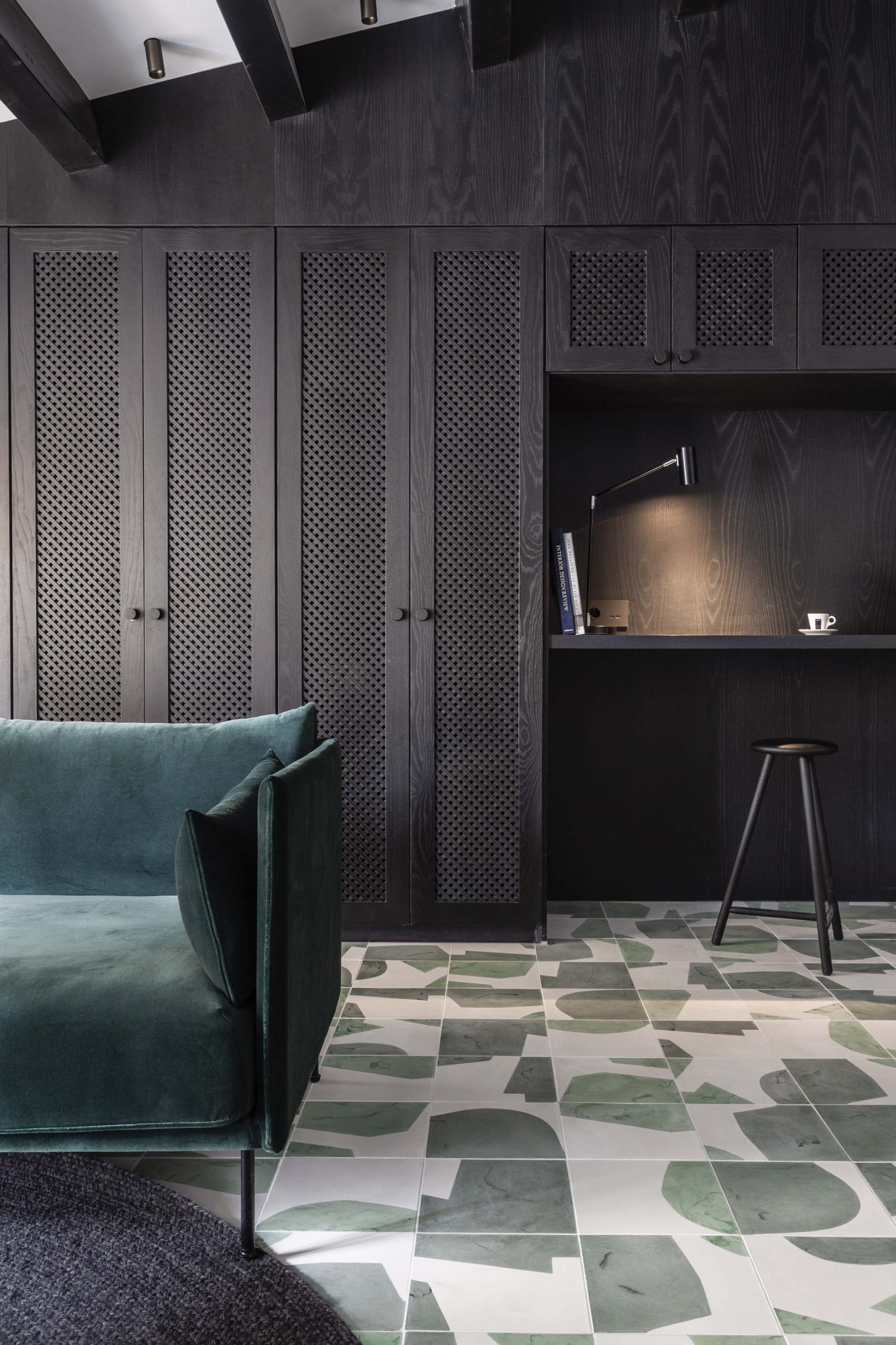 salon design vert et noir salon design vert et noir
