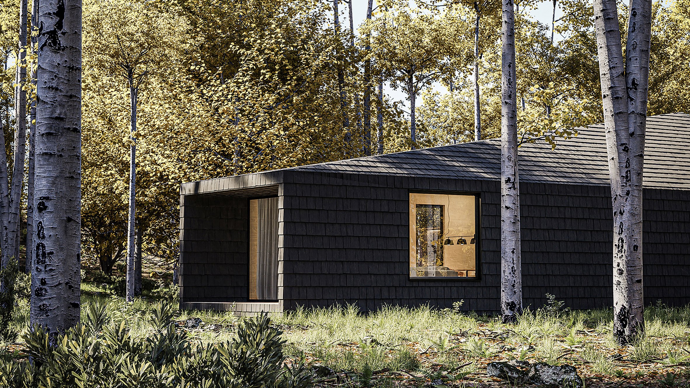 façade mini maison en bois hors reseaux