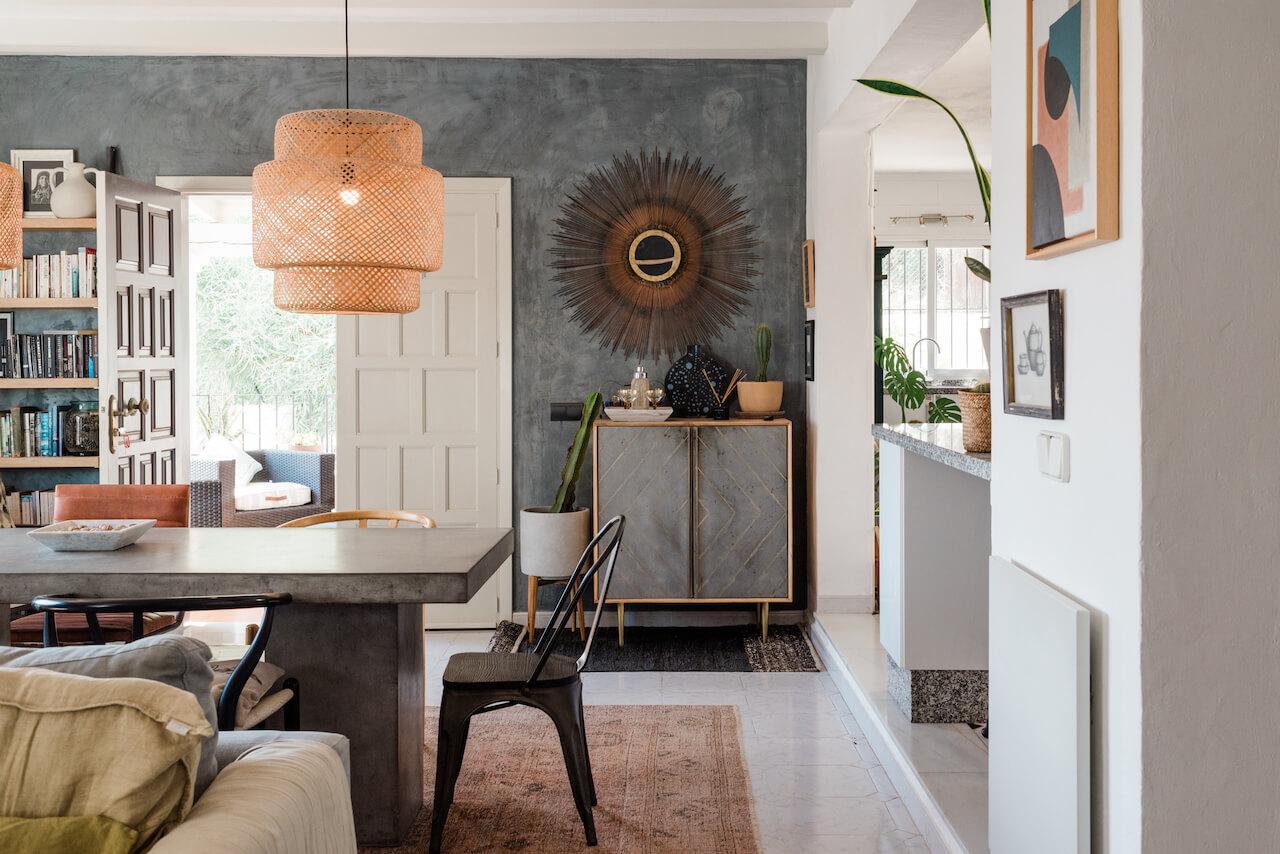 salle à manger et cuisine décoration contemporaine maison Ibiza