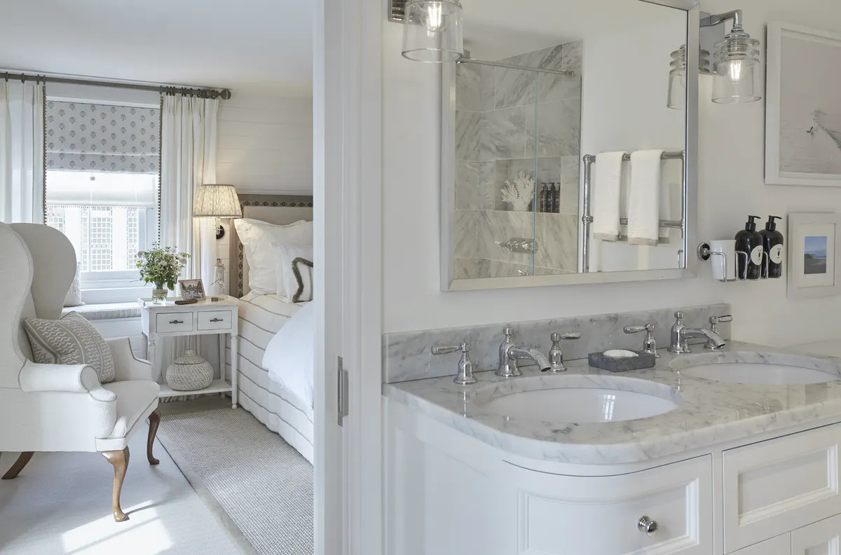 chambre avec salle de bain décoration classique chic